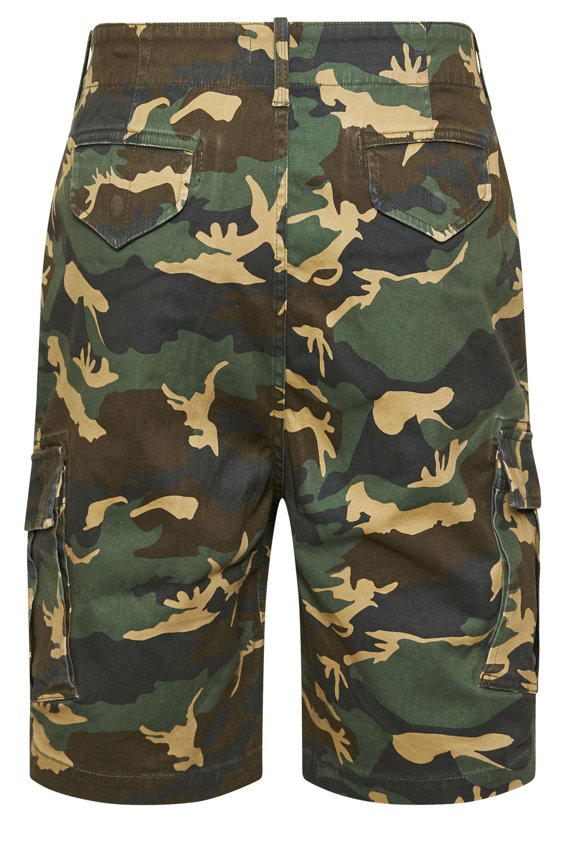 BoohooMAN Badrhino Camo Cargo Shorts in Green for Men Lyst UK