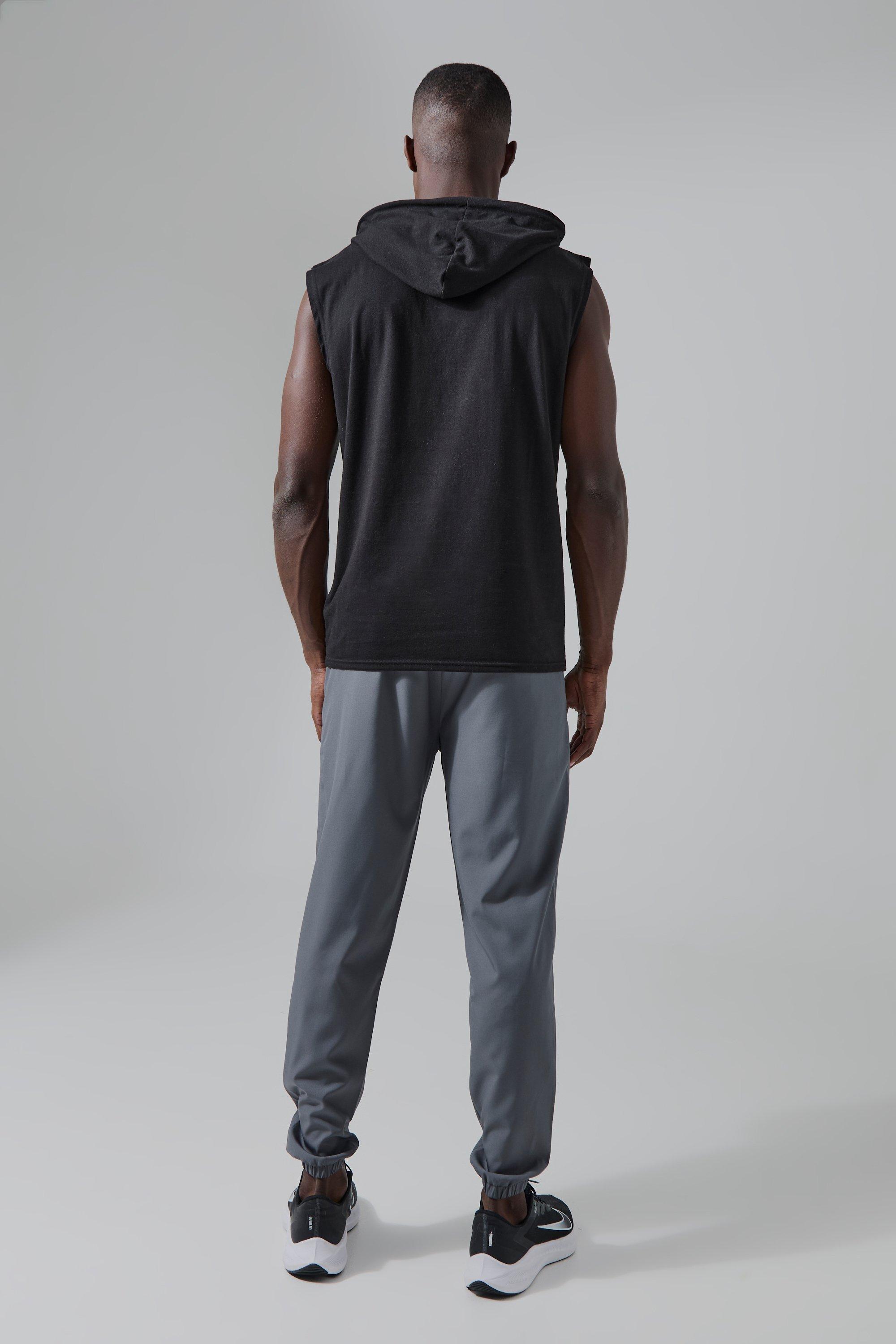 BoohooMAN Active Gym Sleeveless Gym Hoodie in Gray for Men Lyst