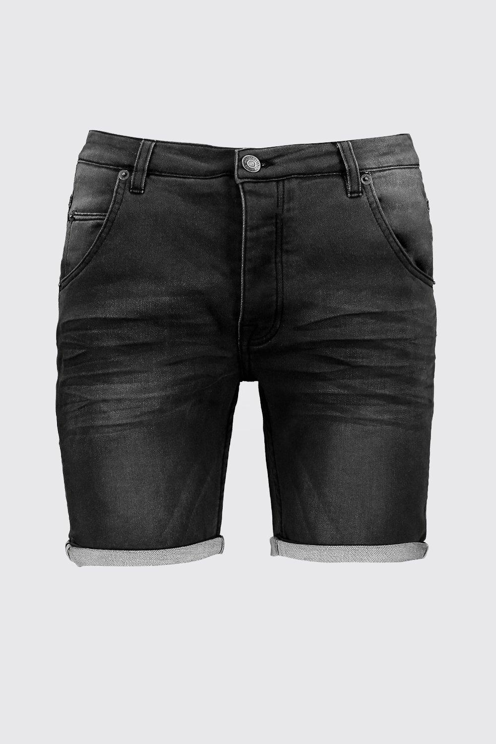 boohooman denim shorts