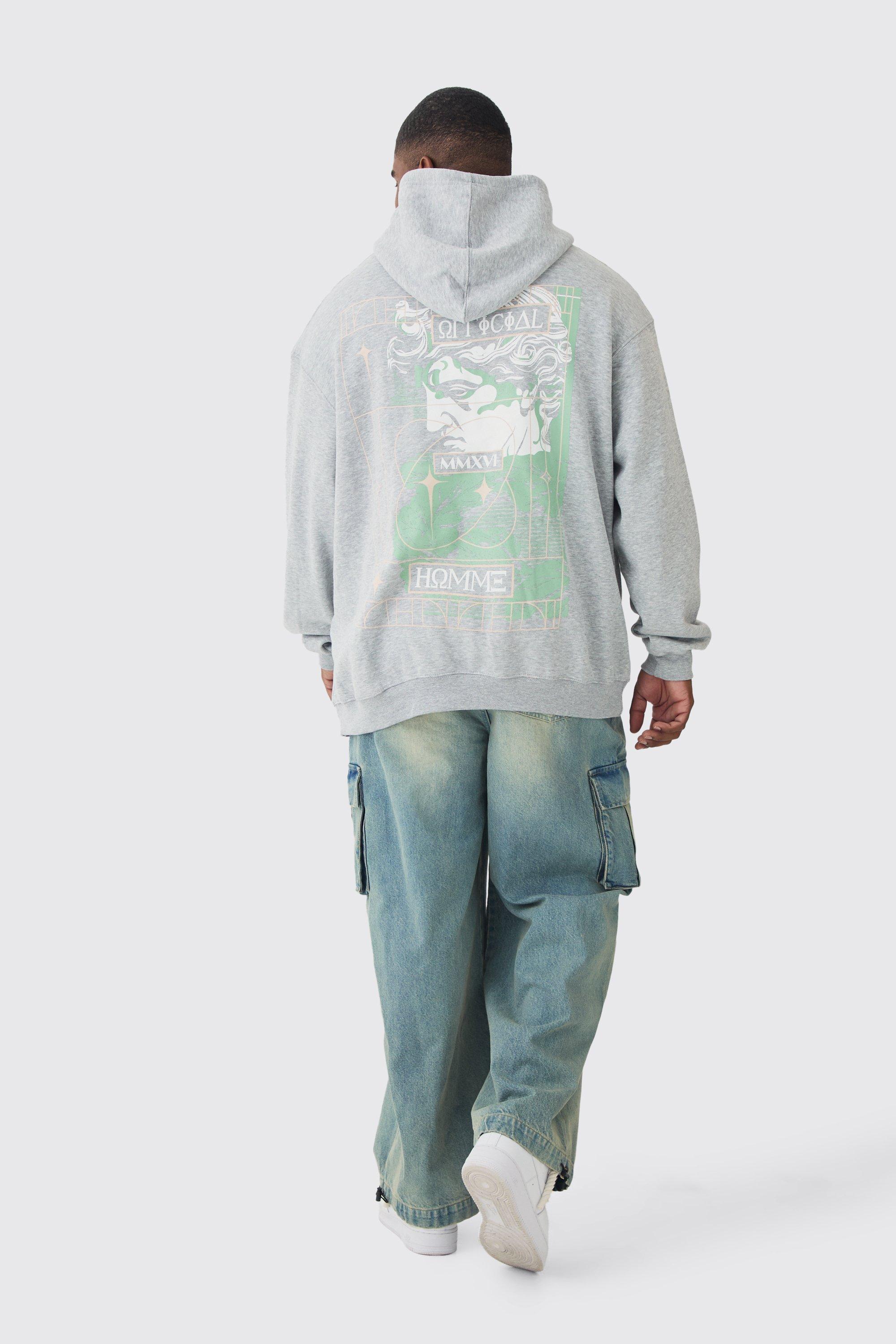 Boohooman grey hoodie hotsell