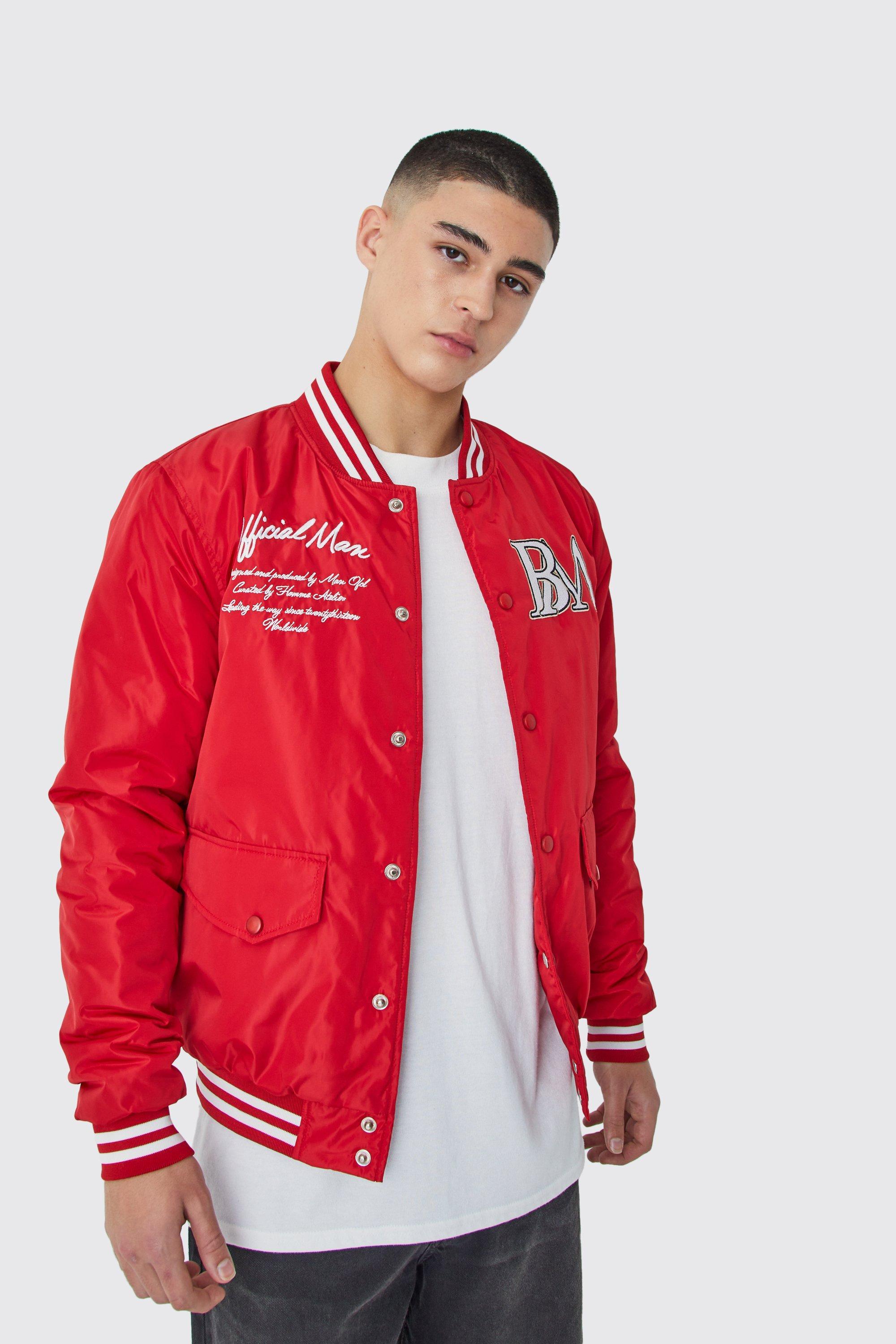 Nylon letterman deals jacket