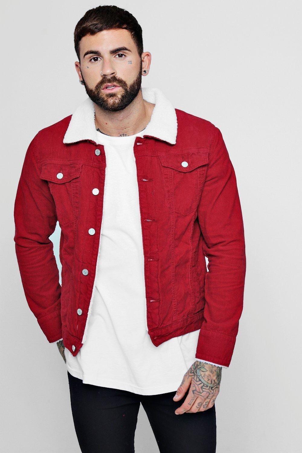 red denim jacket with fur