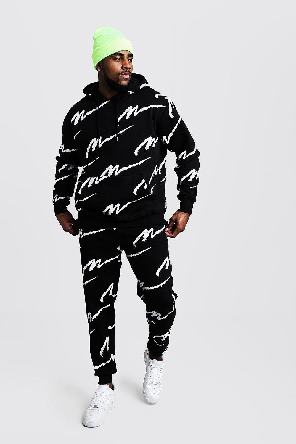 all over man printed tracksuit