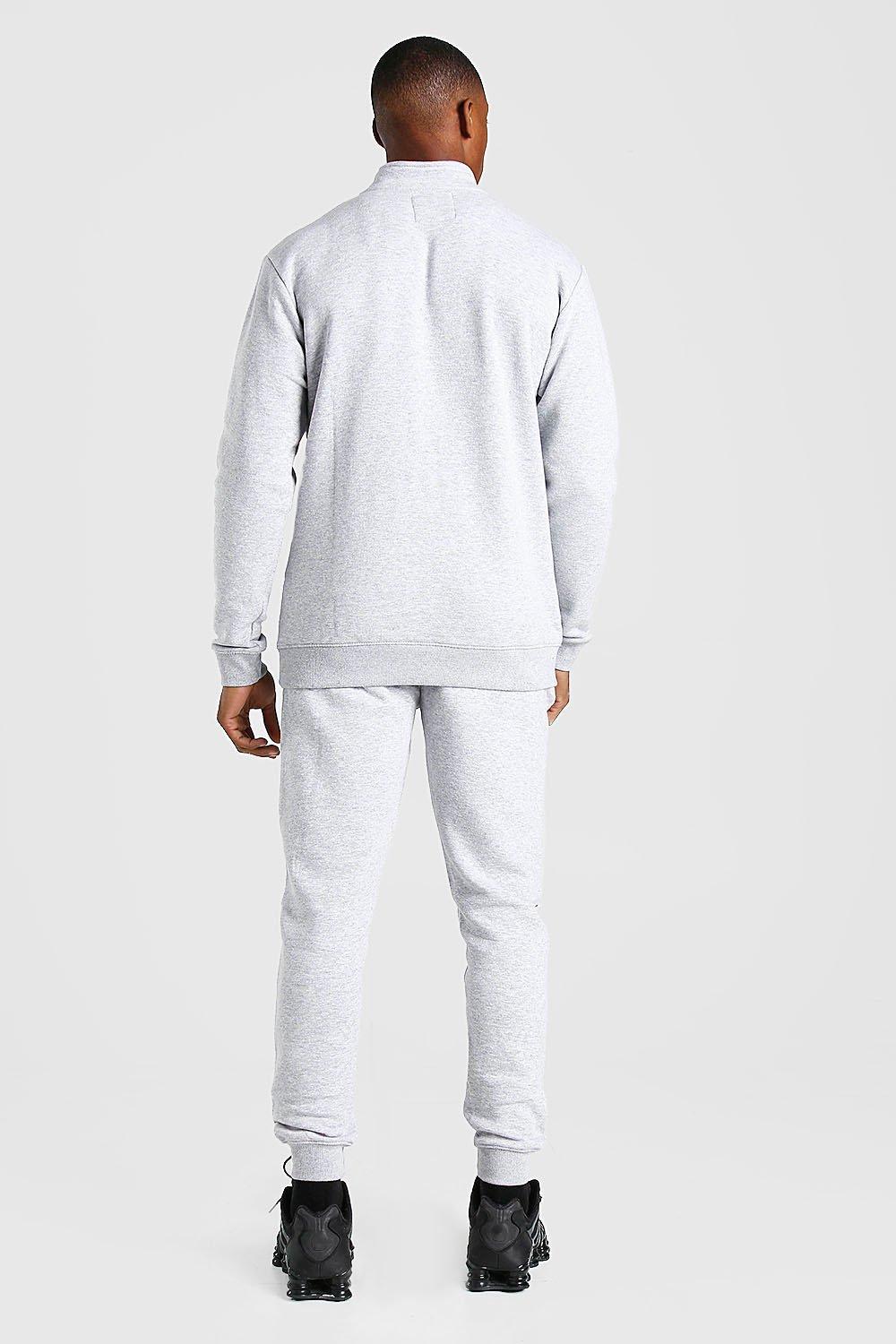 BoohooMAN Man Signature Half Zip Tracksuit in Grey (Gray) for Men - Lyst