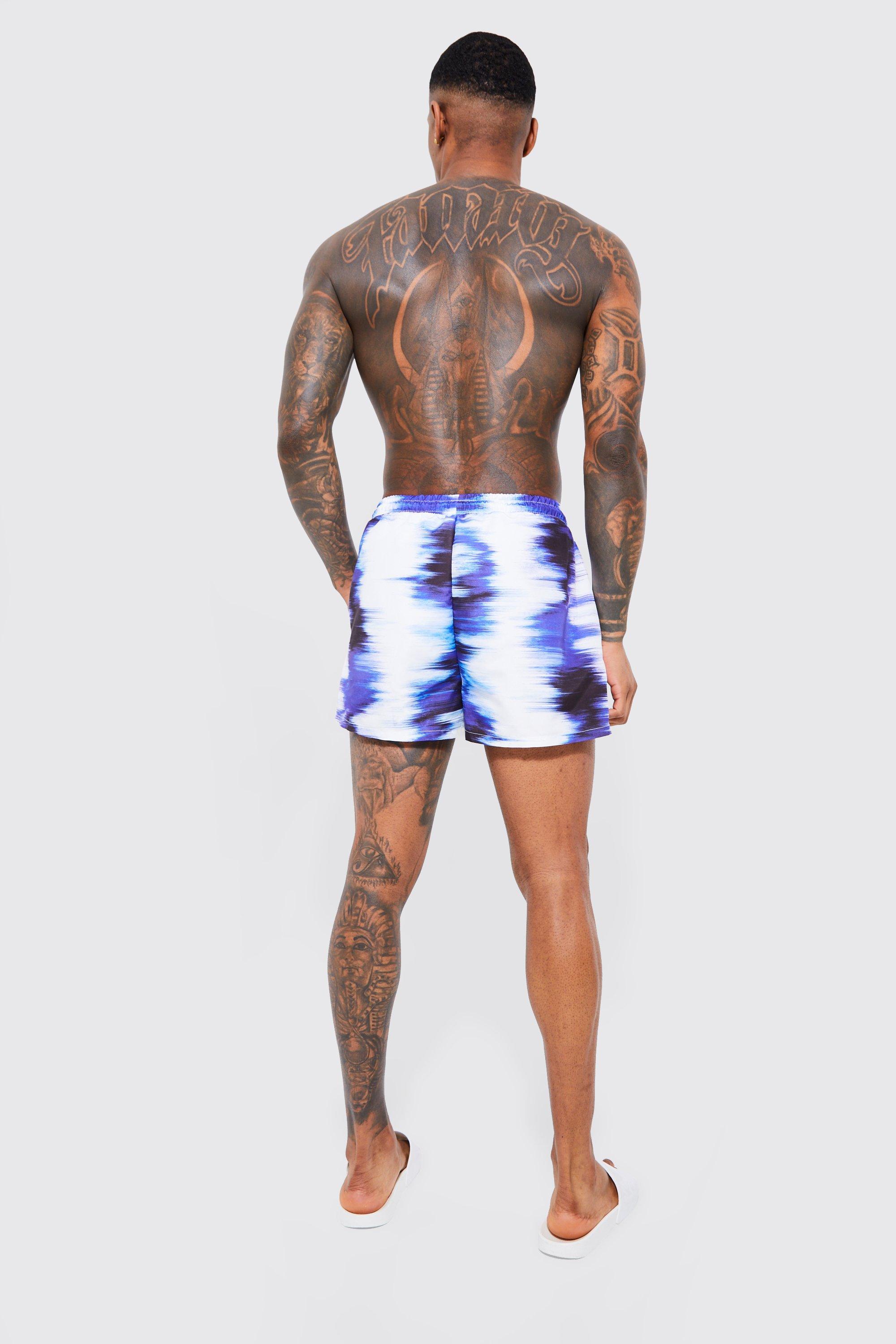 Boohoo Super Short Length Ombre Swim Shorts in Blue | Lyst