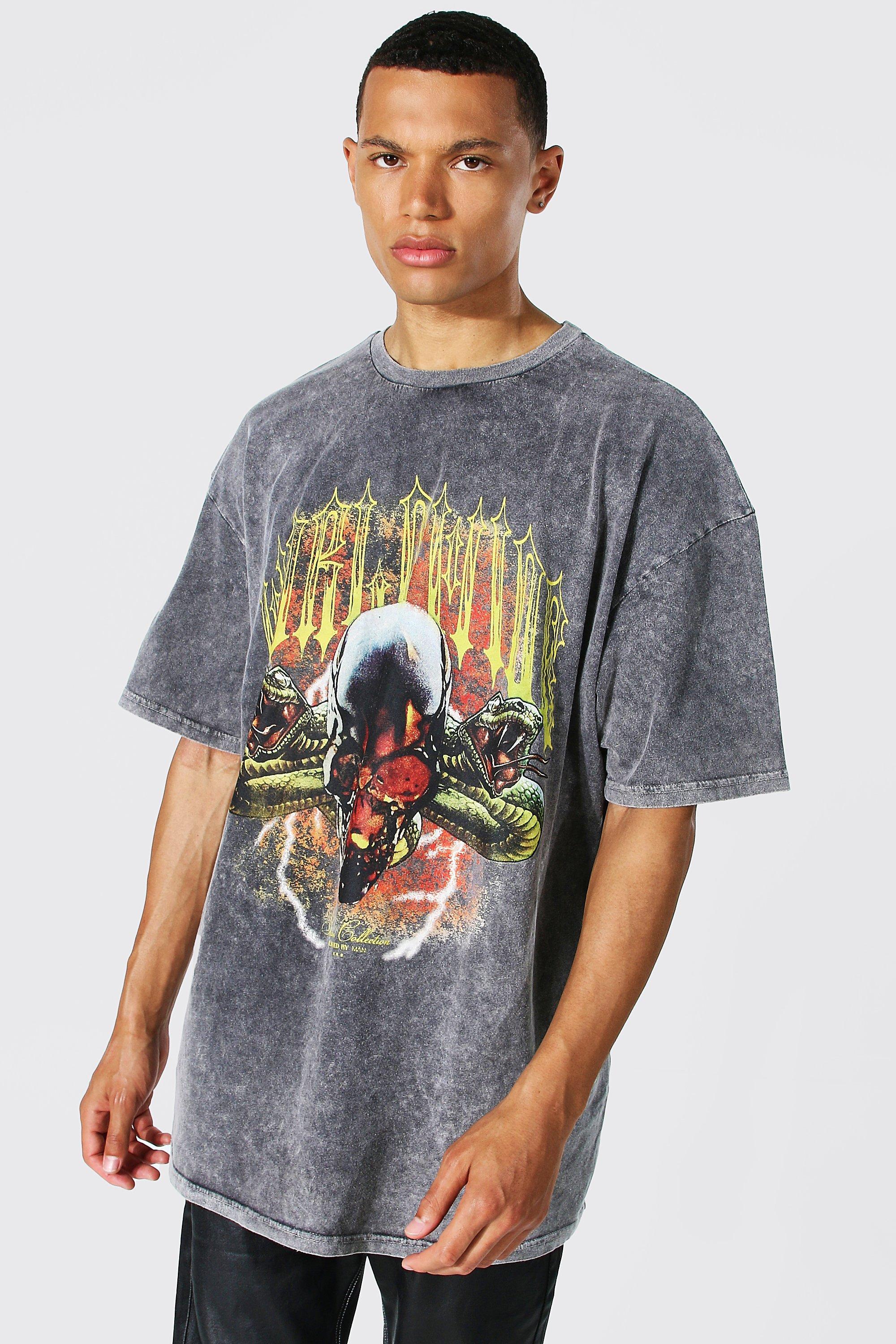 acid wash graphic t shirt