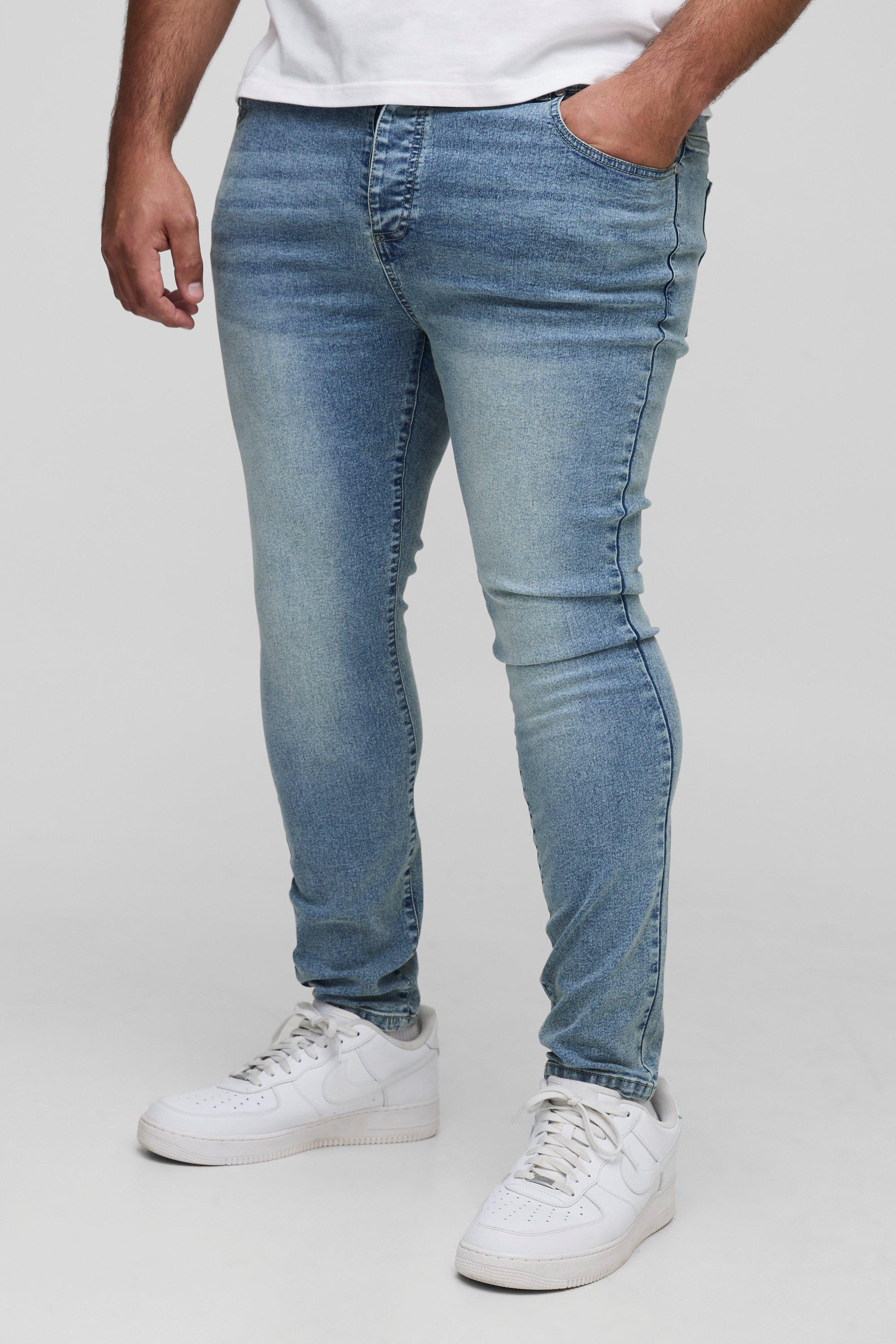 Skinny Jeans Chubbies Mens BoohooMAN Plus Super Skinny Stretch