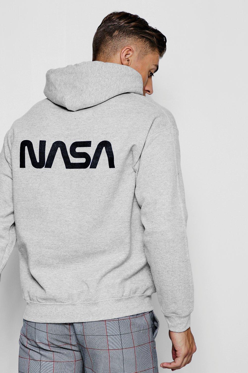logo on back of hoodie