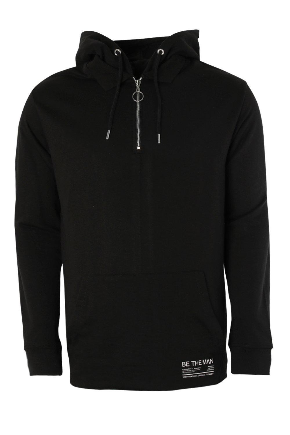 Lyst - Boohoo Back Print Rugby Hooded Sweatshirt in Black for Men
