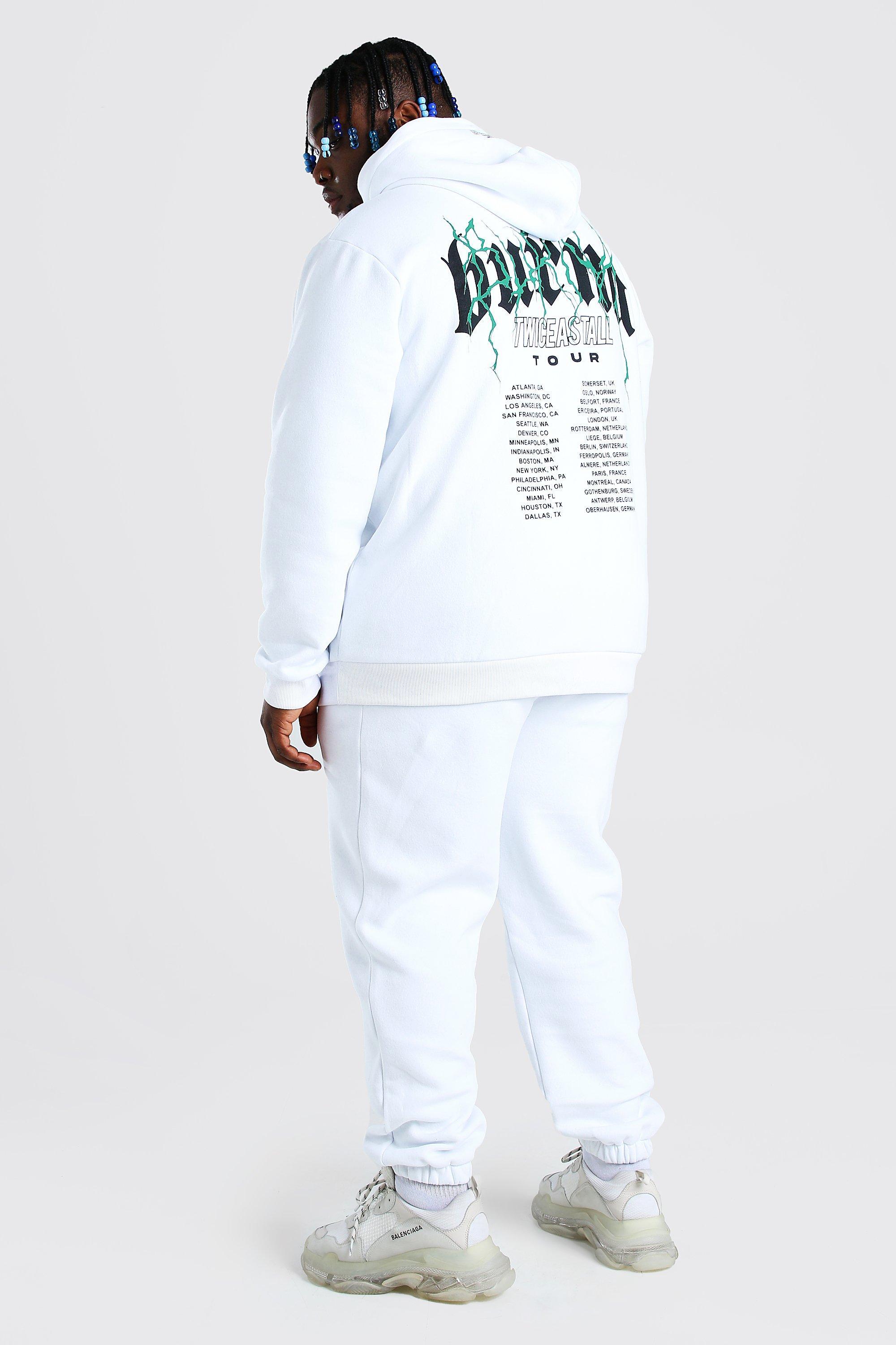 boohooman white joggers