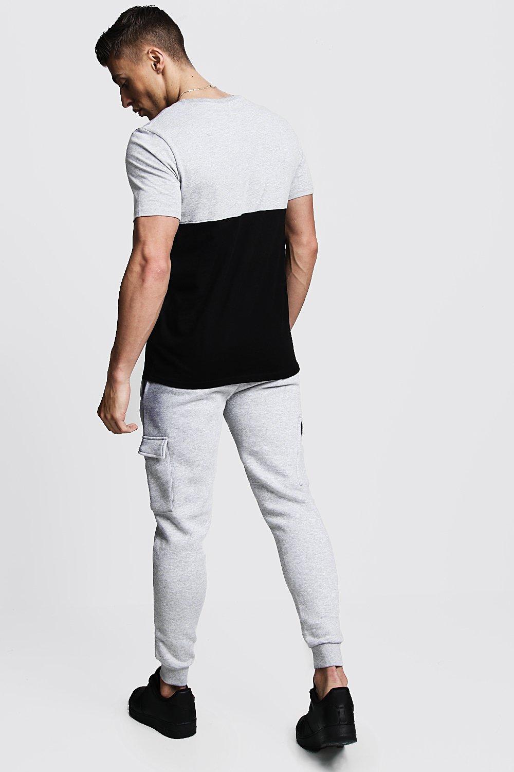 Boohooman Grey Cargo Joggers - Boohooman Skinny Fit Cargo Joggers In Black Asos / Ultra