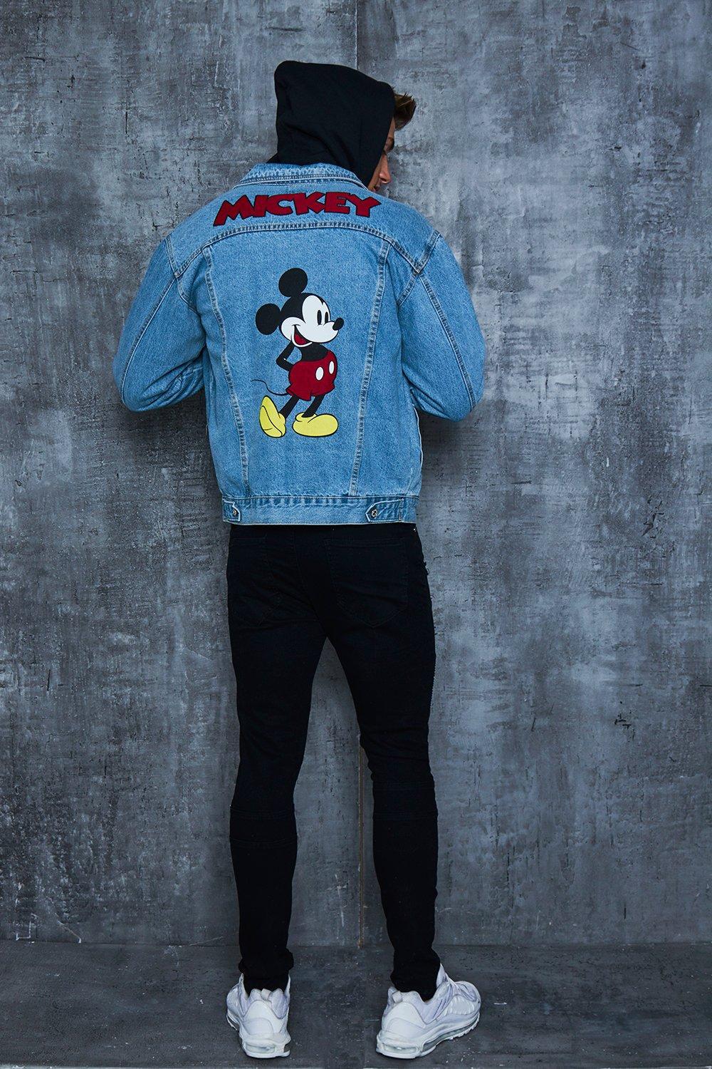 Boohoo Disney Blue Denim Jacket With 