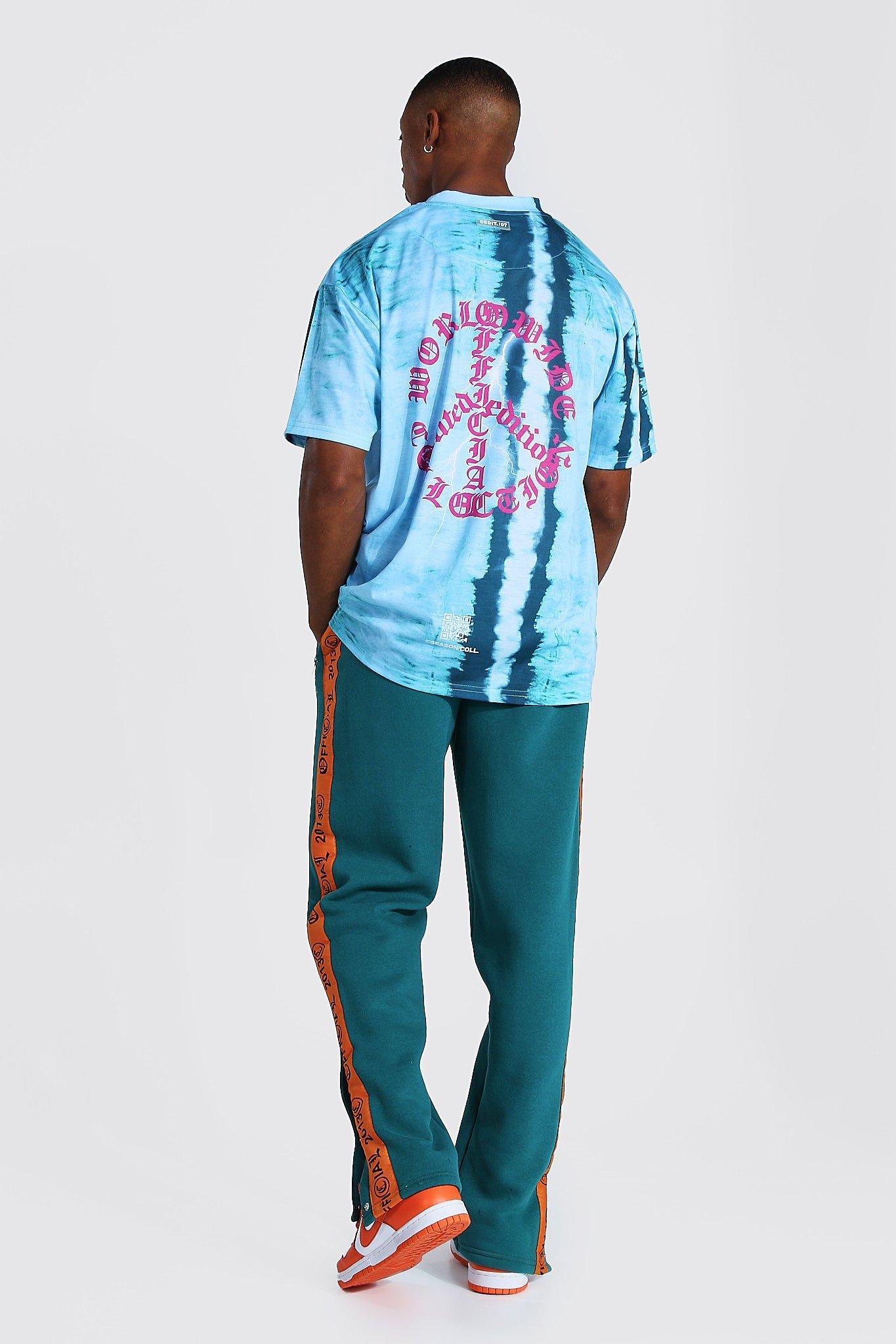 BoohooMAN Oversized Tie Dye Tee With 