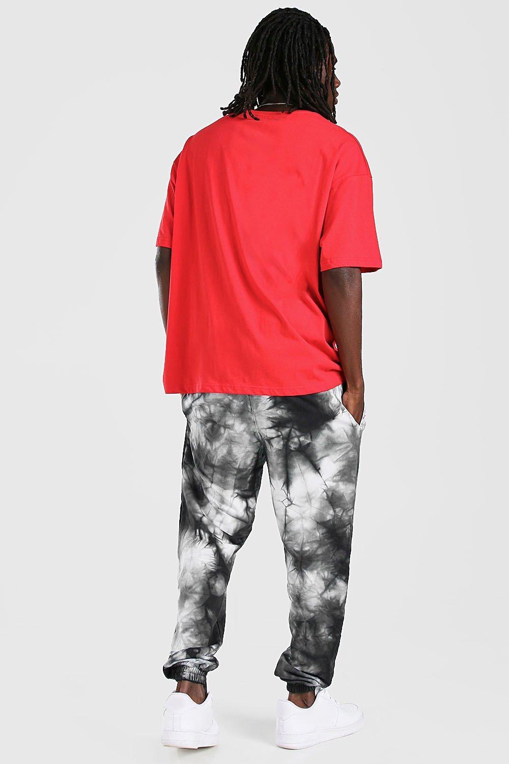 BoohooMAN Man Official Tie Dye Jogger Graphic Print in Grey (Gray) for Men - Lyst