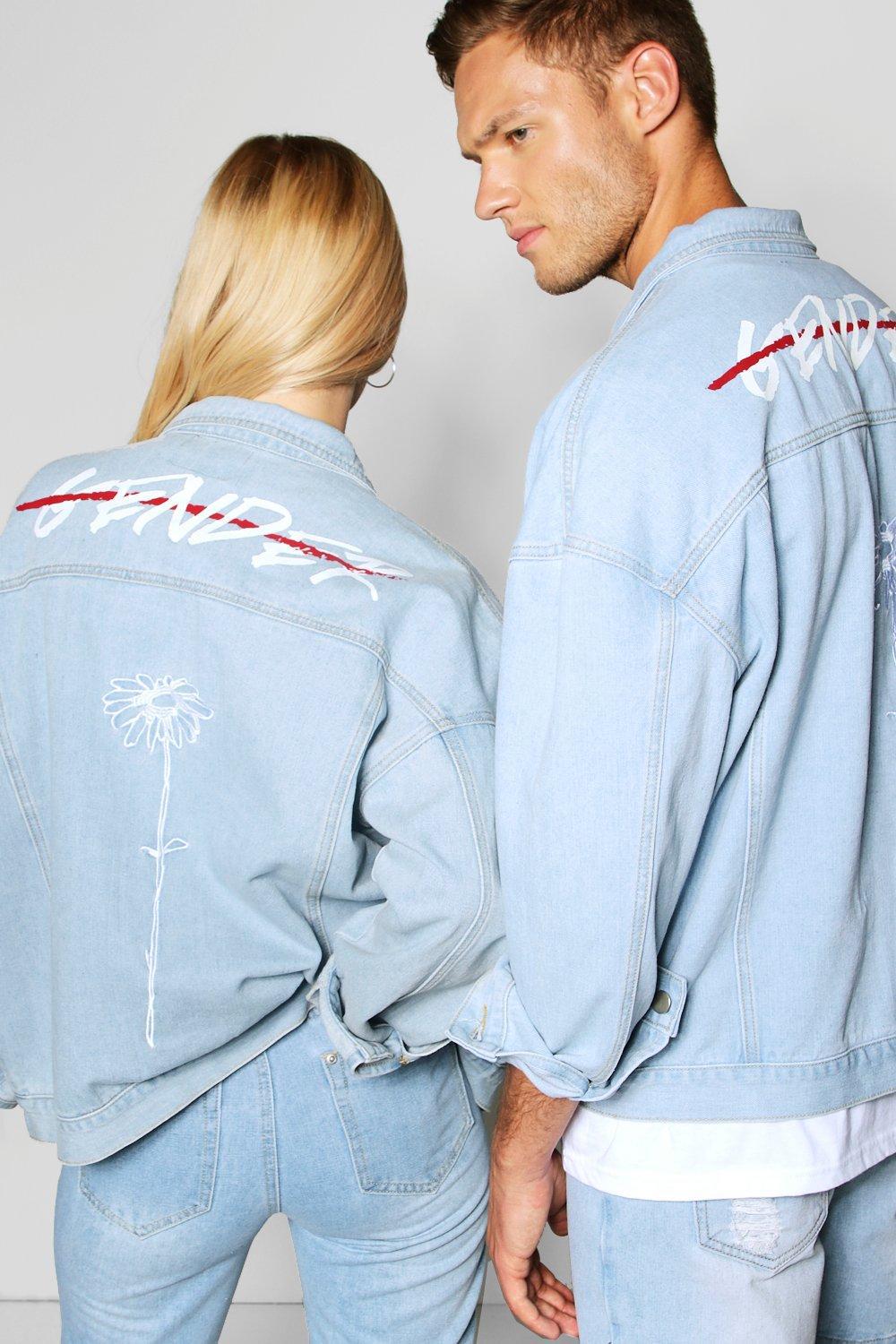 boohoo pride denim jacket