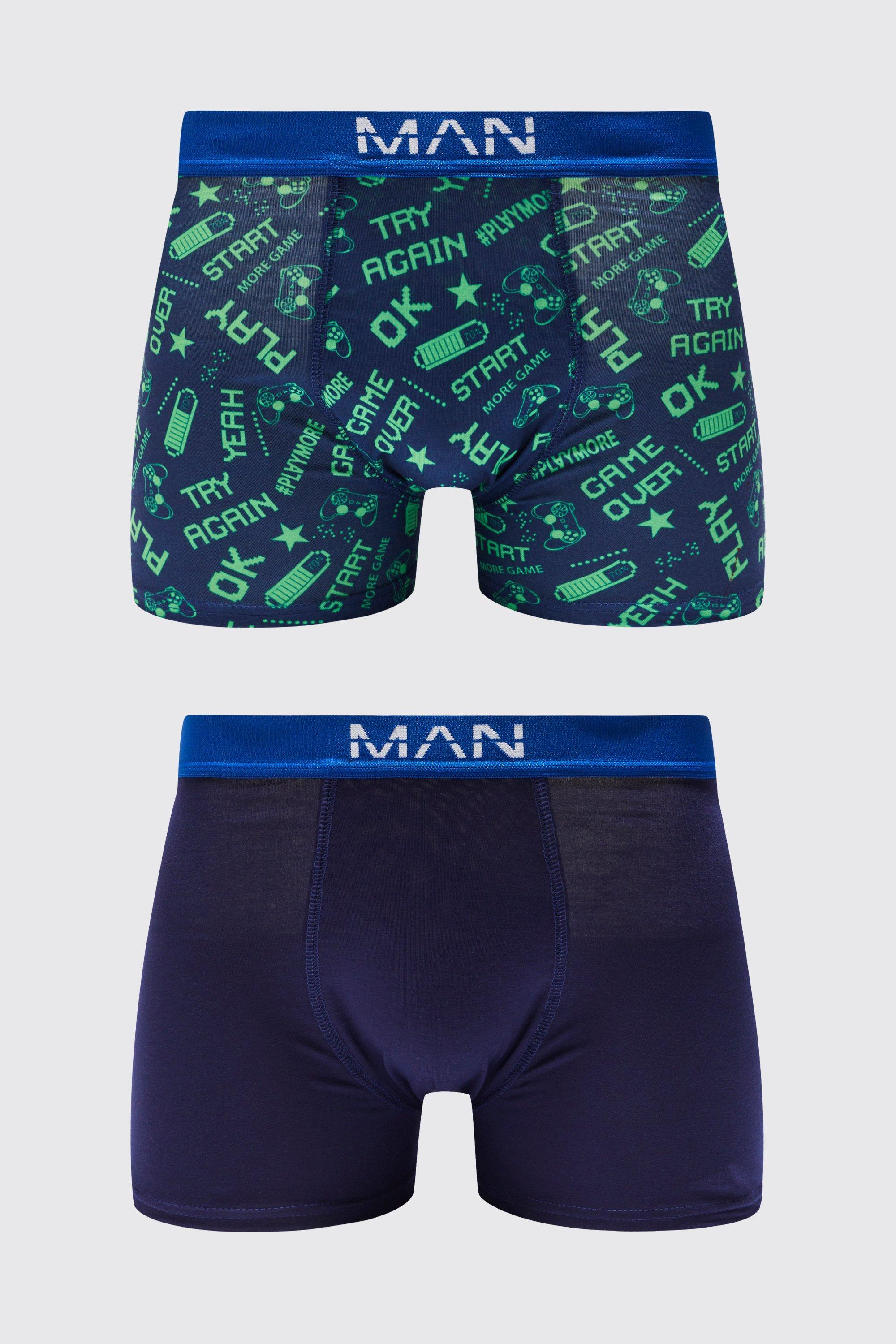 Boohoo 2 Pack Gamer Print Boxers in Blue for Men Lyst