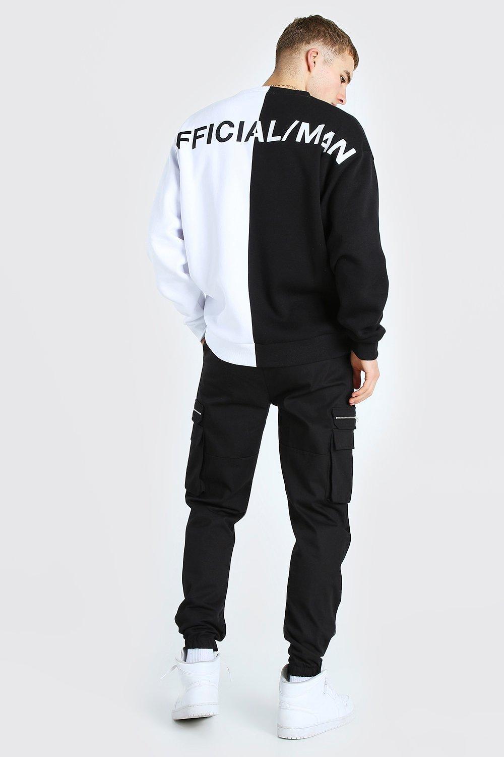 boohooman black cargo pants