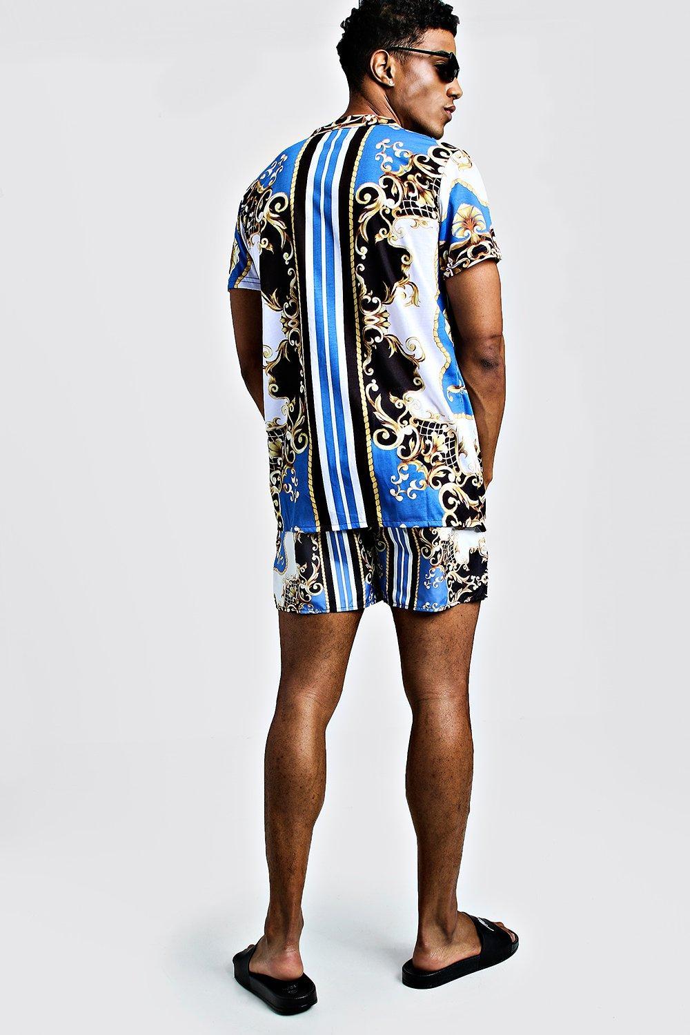 shirt and swim shorts set