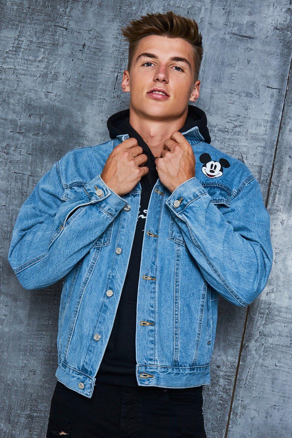 Boohoo Disney Blue Denim Jacket With 