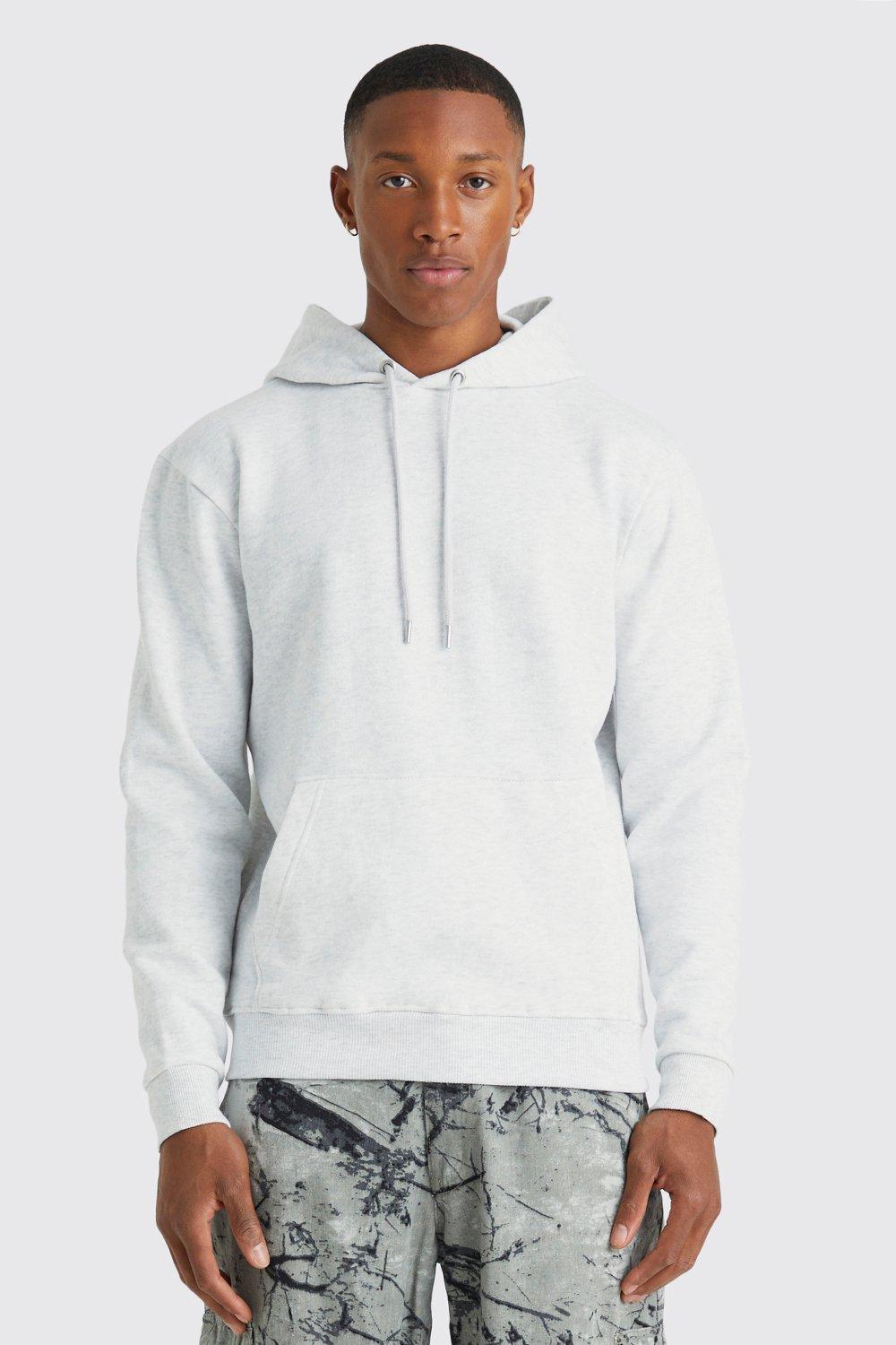 Boohoo man top white hoodie