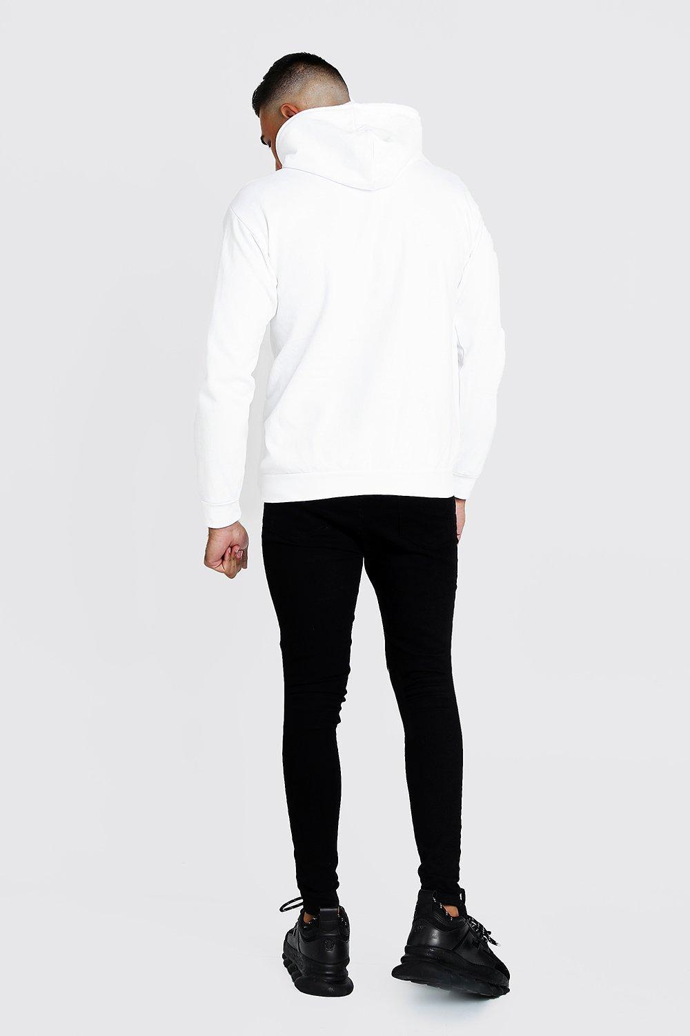 boohooman white sweatshirt