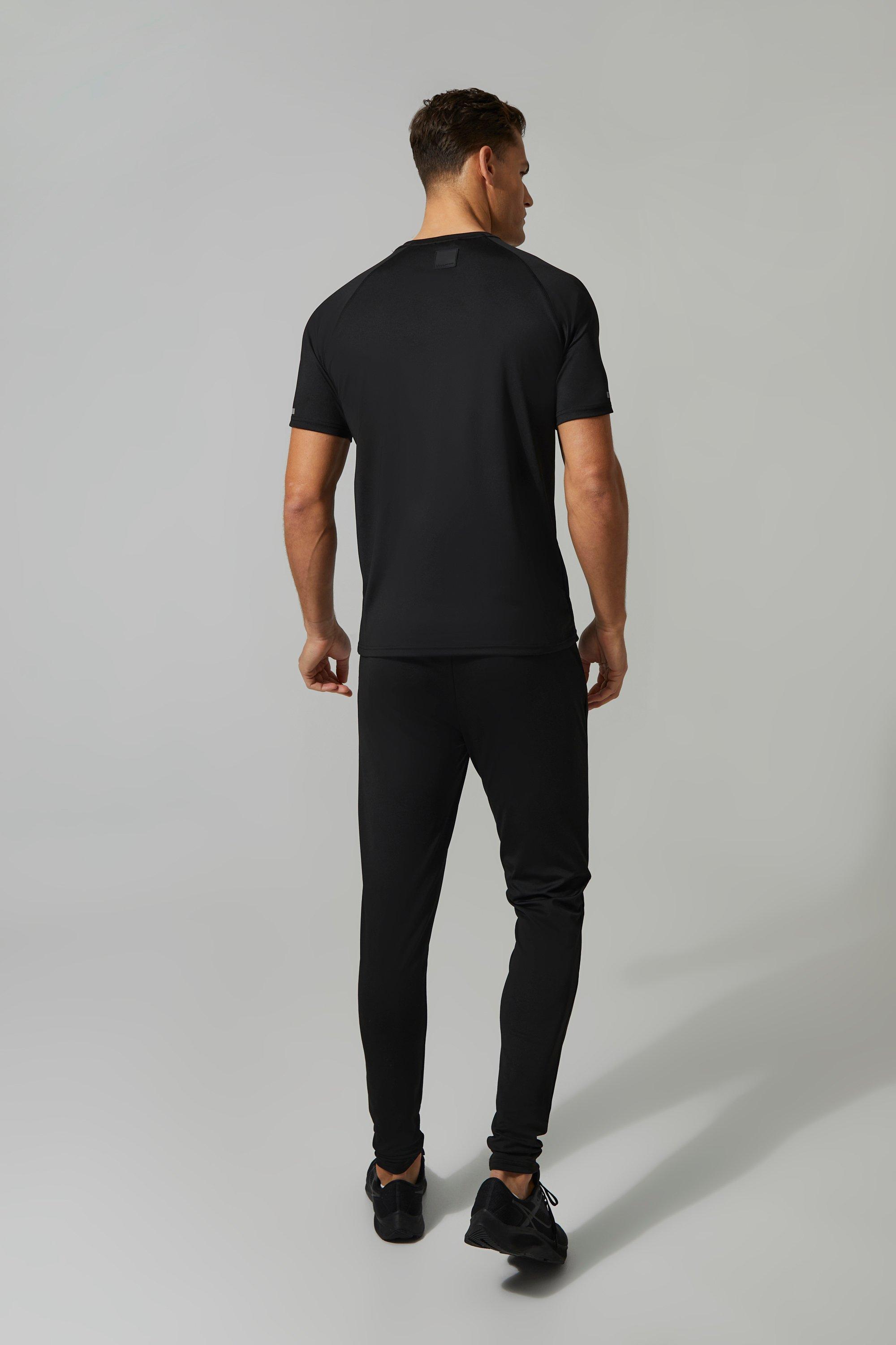 BoohooMAN Tall Man Active T-shirt Jogger Tracksuit in Black for Men | Lyst