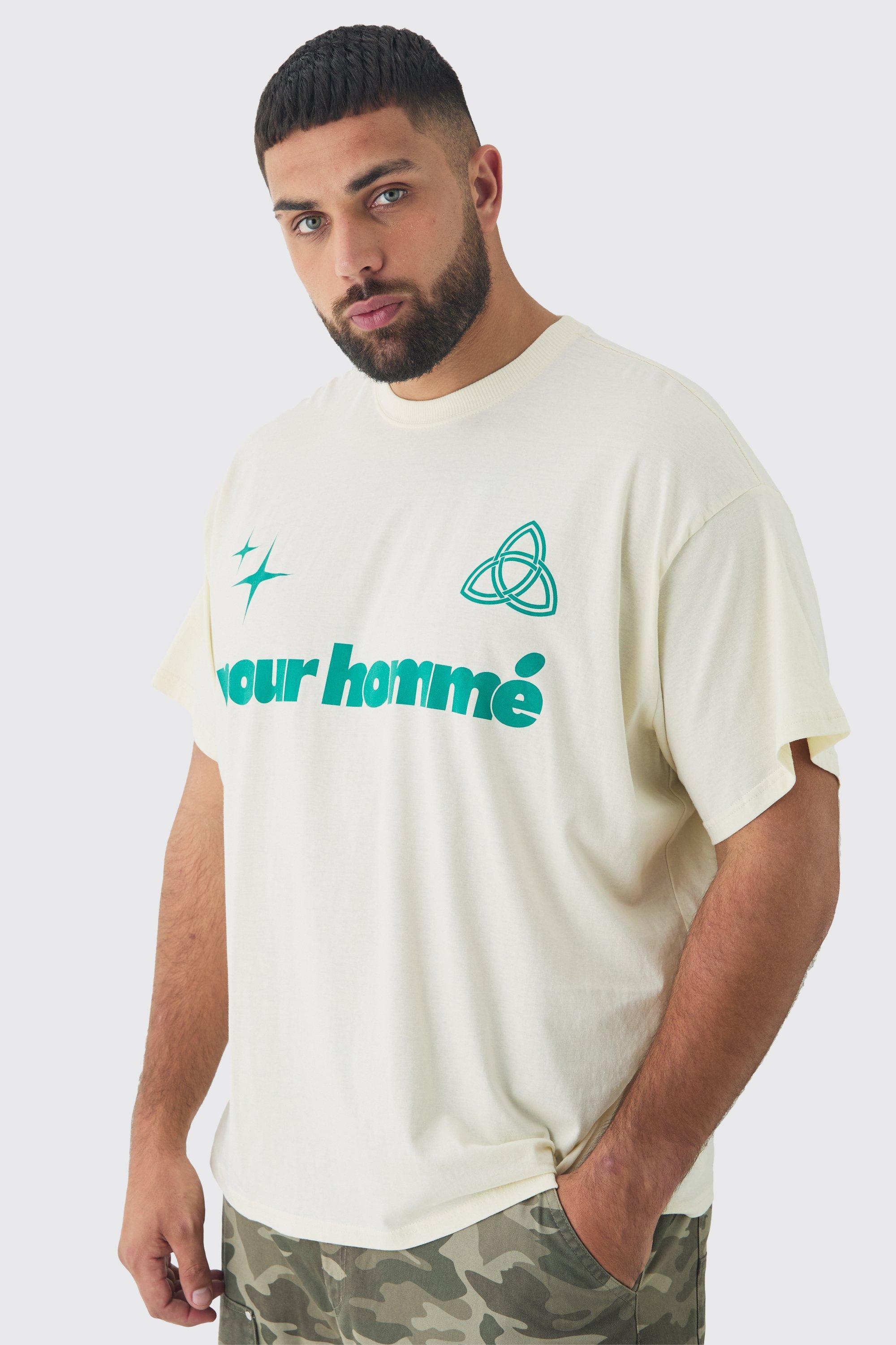 Oversized t shirt homme sale