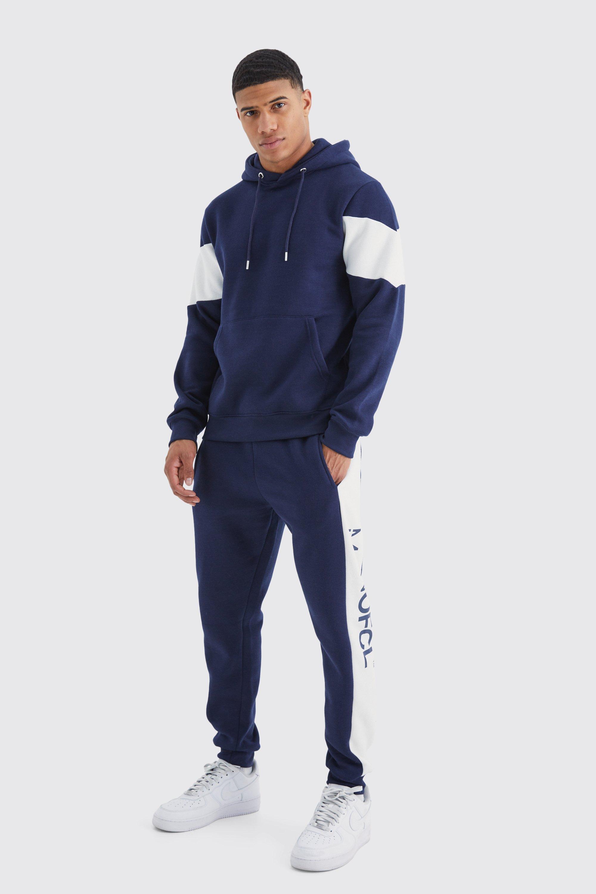 Boohooman navy shop tracksuit
