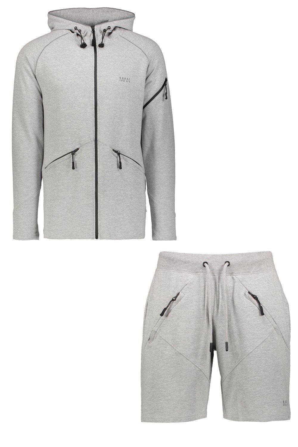 boohooman grey tracksuit bottoms