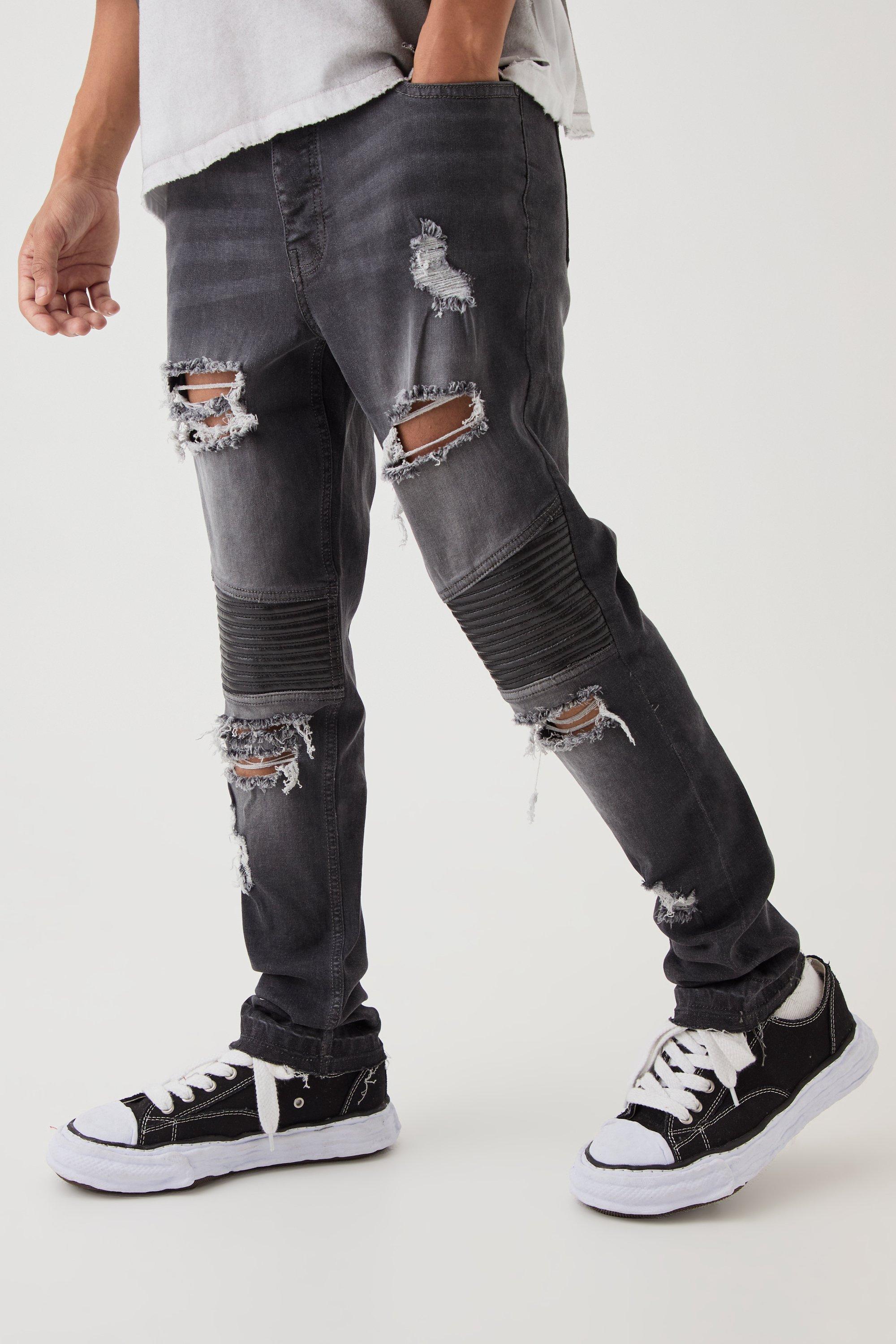 Men raw hem jeans deals