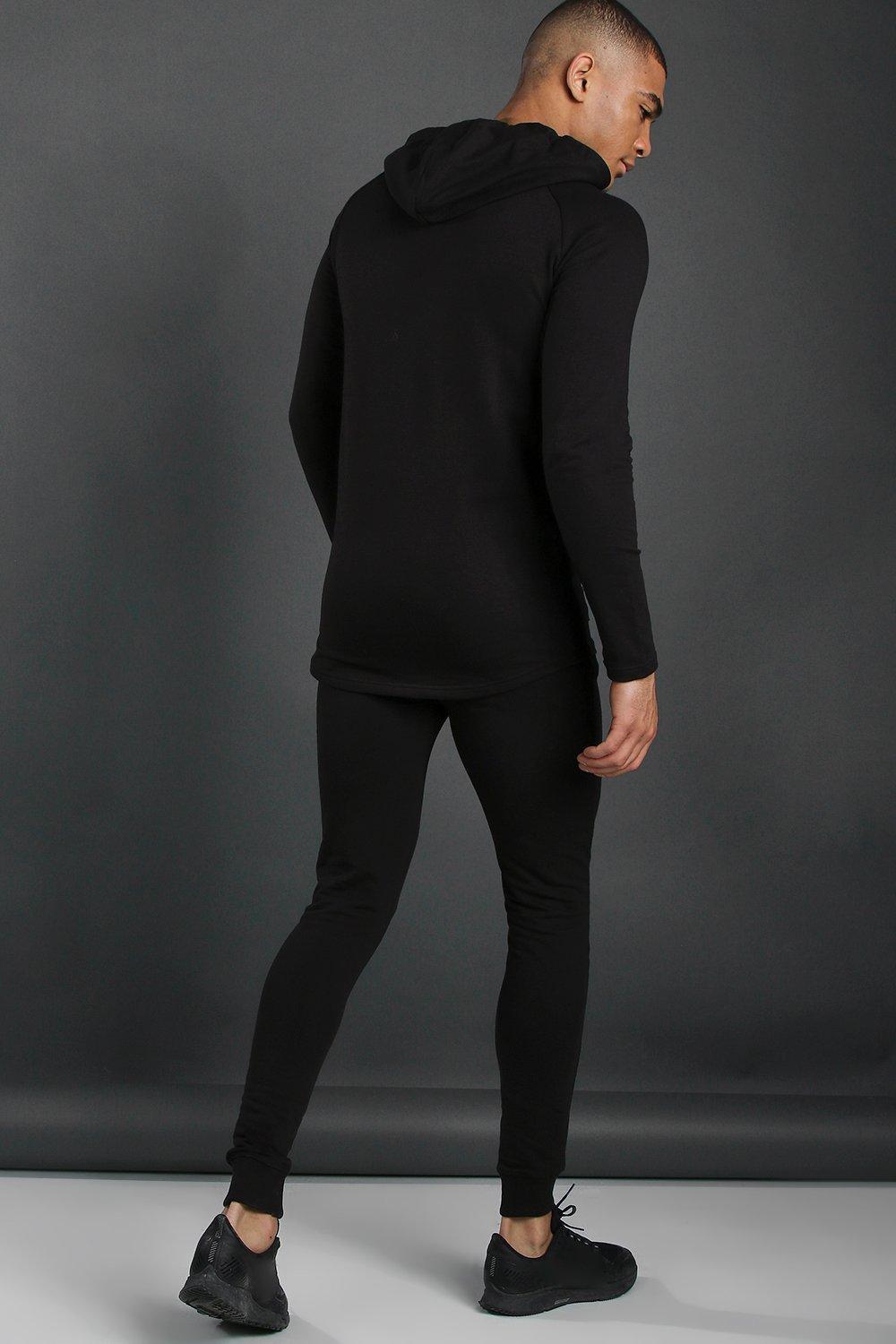 skinny fit active gym joggers with zip pockets