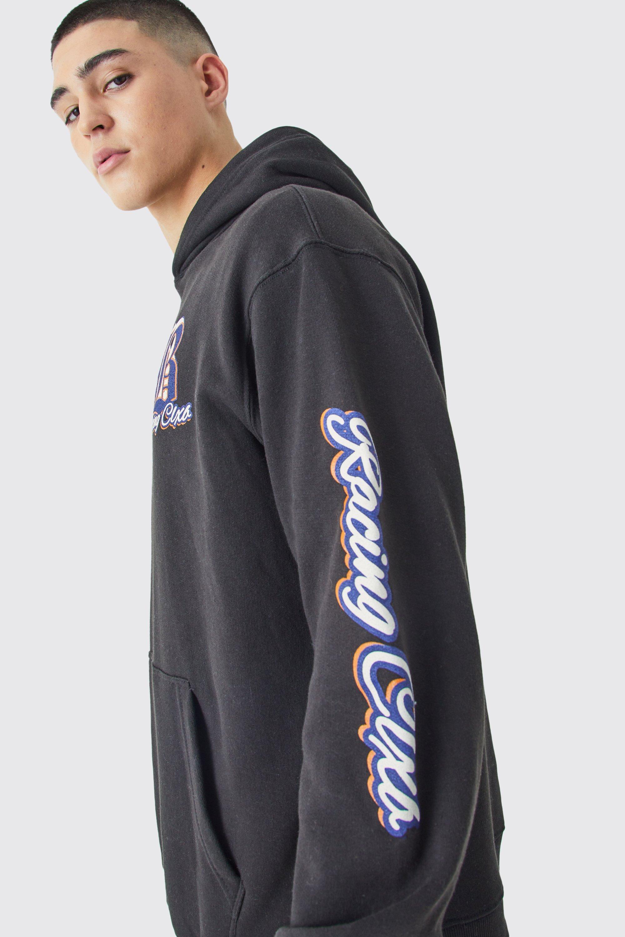 Boohoo man black hoodie outlet