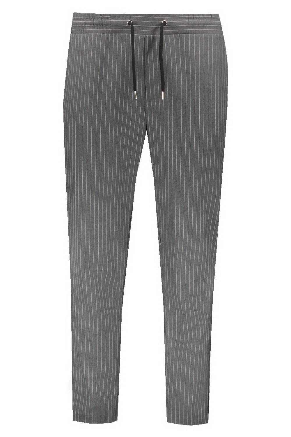 pinstripe smart jogger trousers