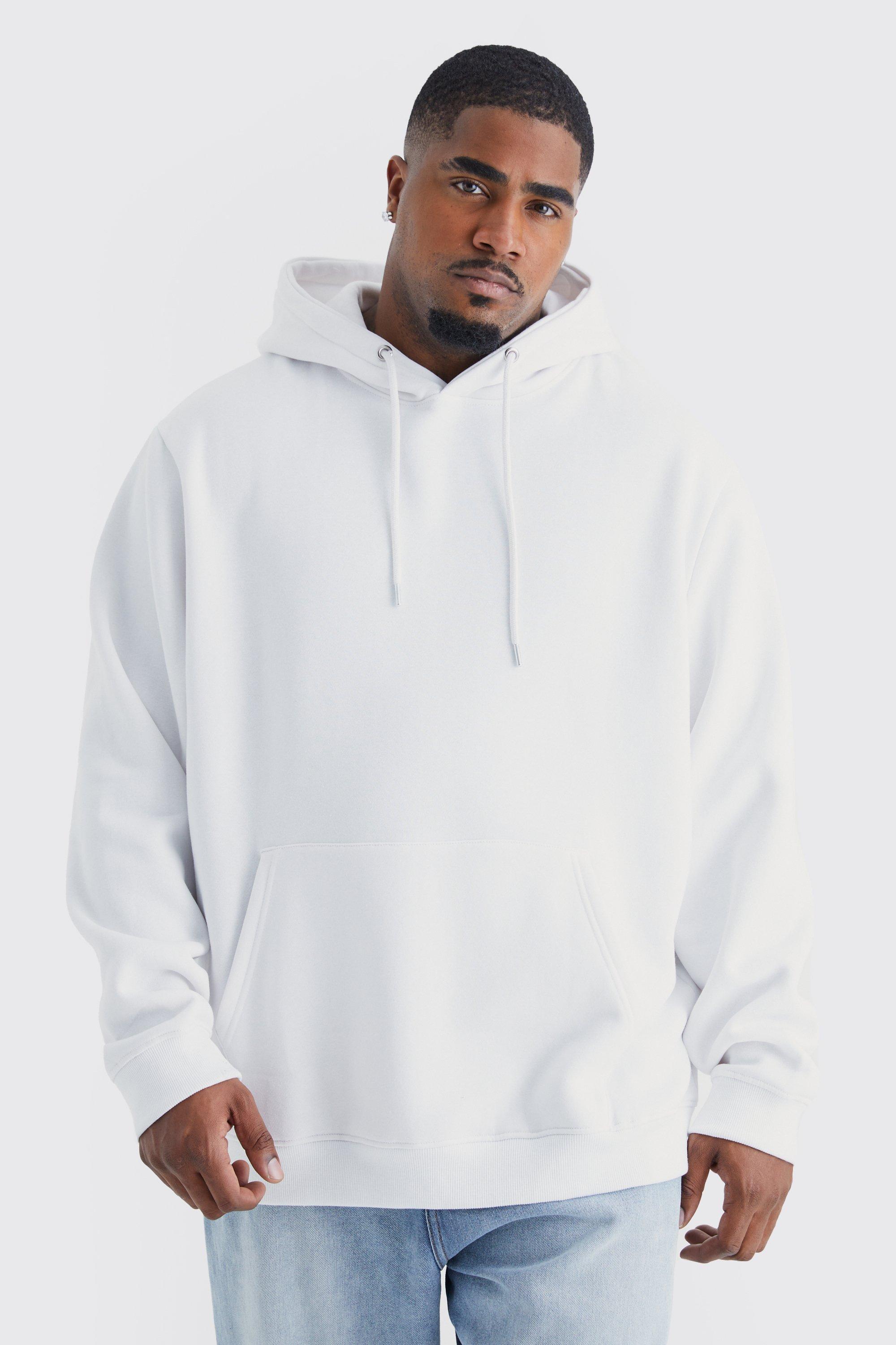 BoohooMAN Plus Overhead Core Fit Hoodie in White for Men Lyst