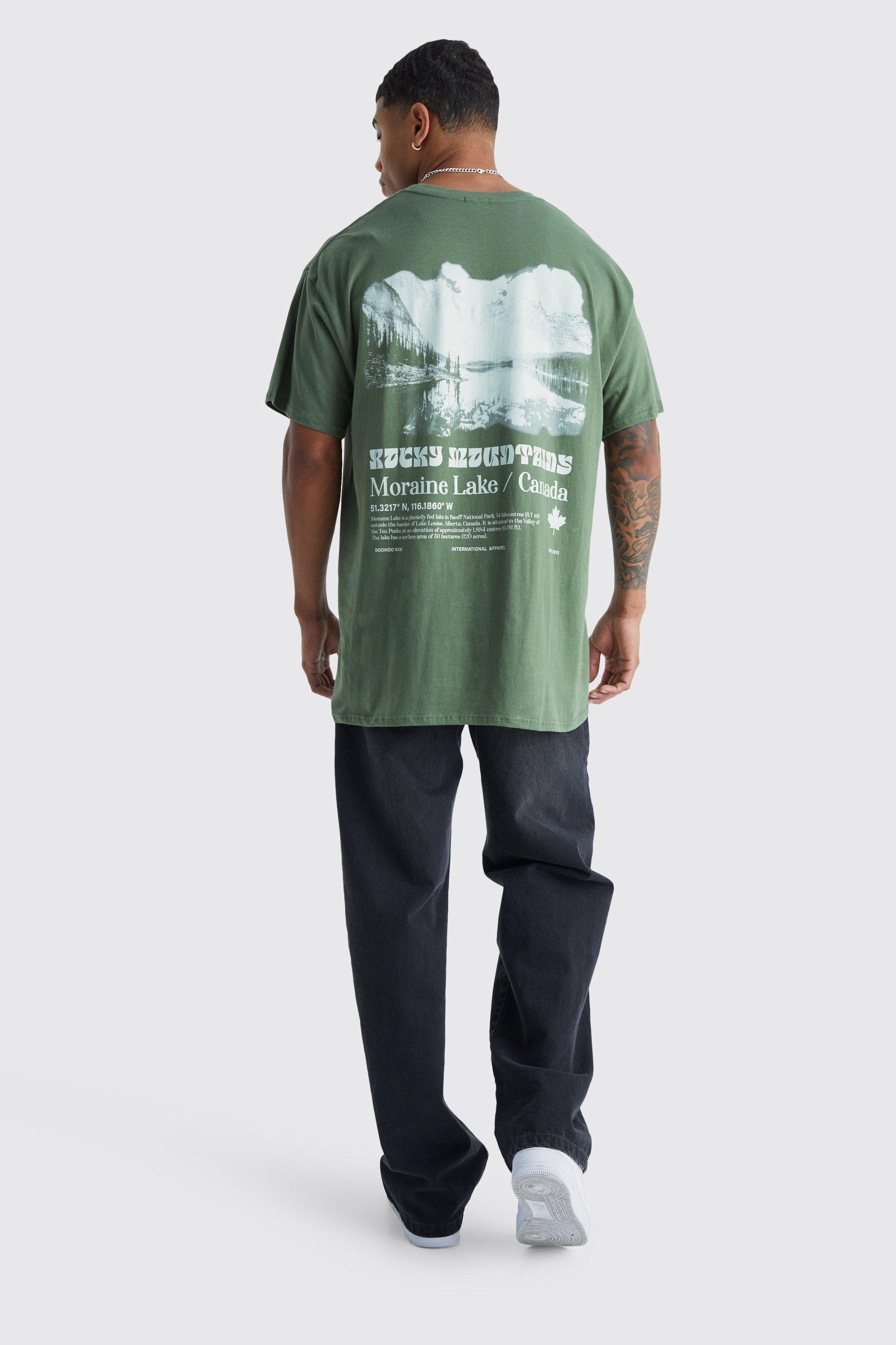 Boohoo Oversized Lake Canada Graphic T-shirt in Green