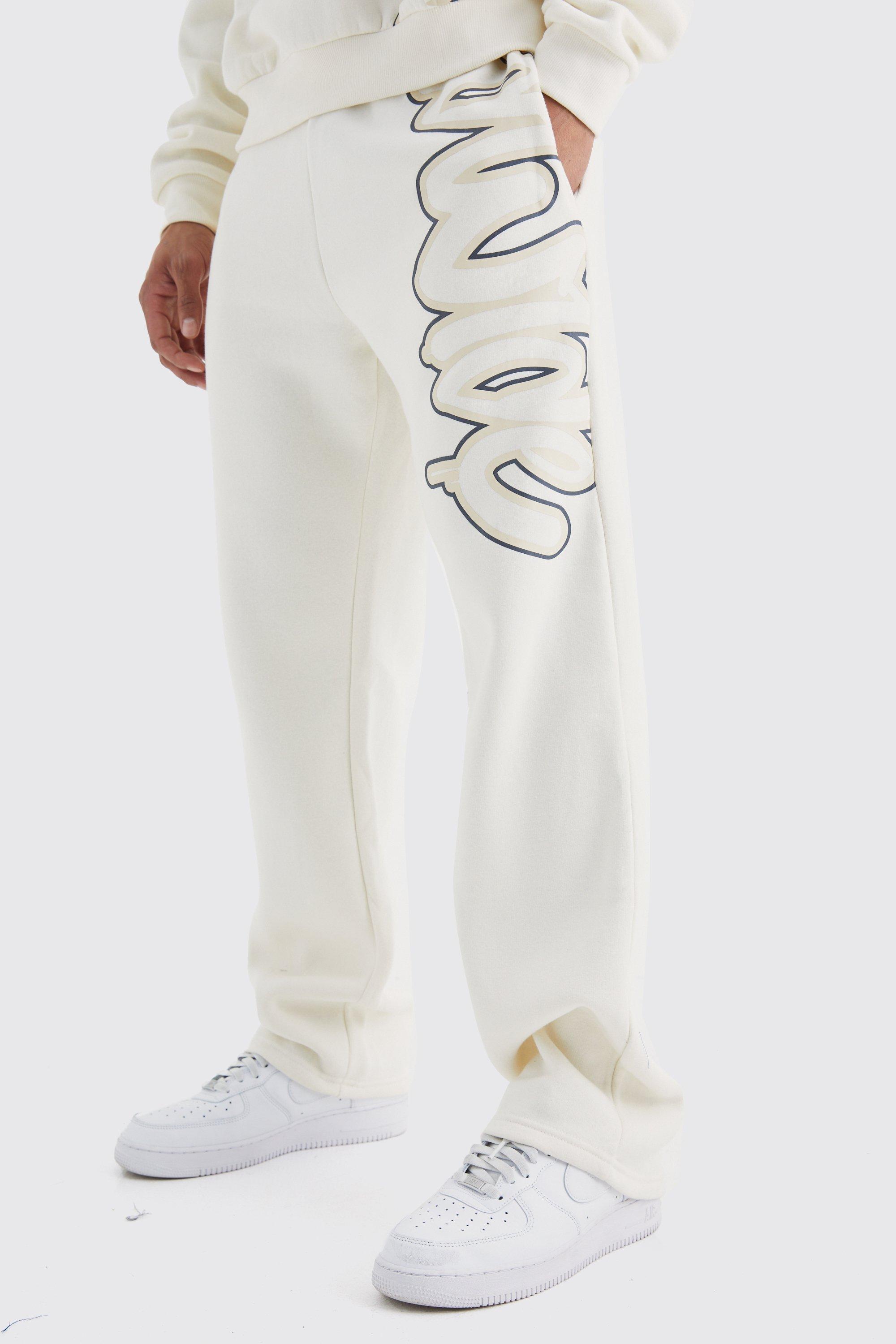 Graffiti print joggers sale