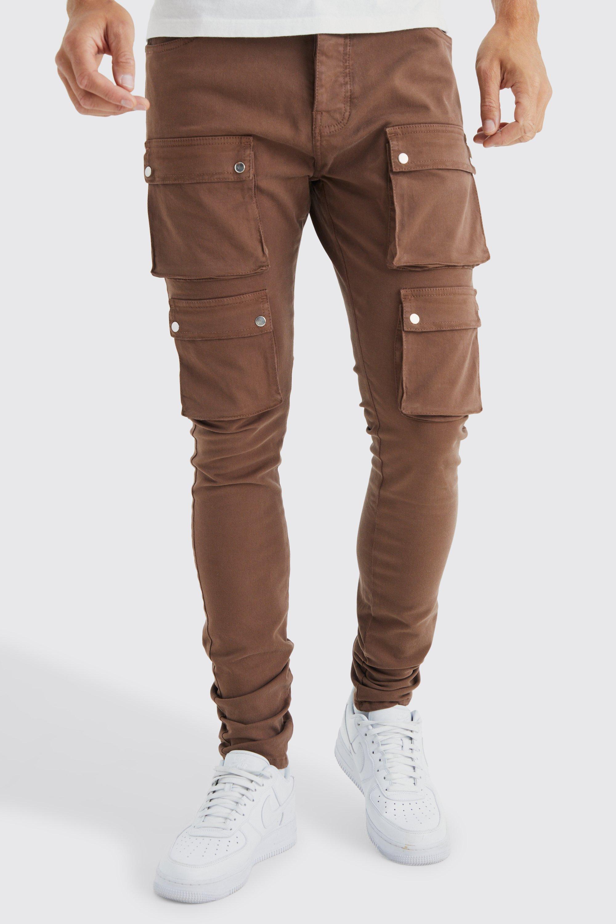 boohooman brown cargo pants