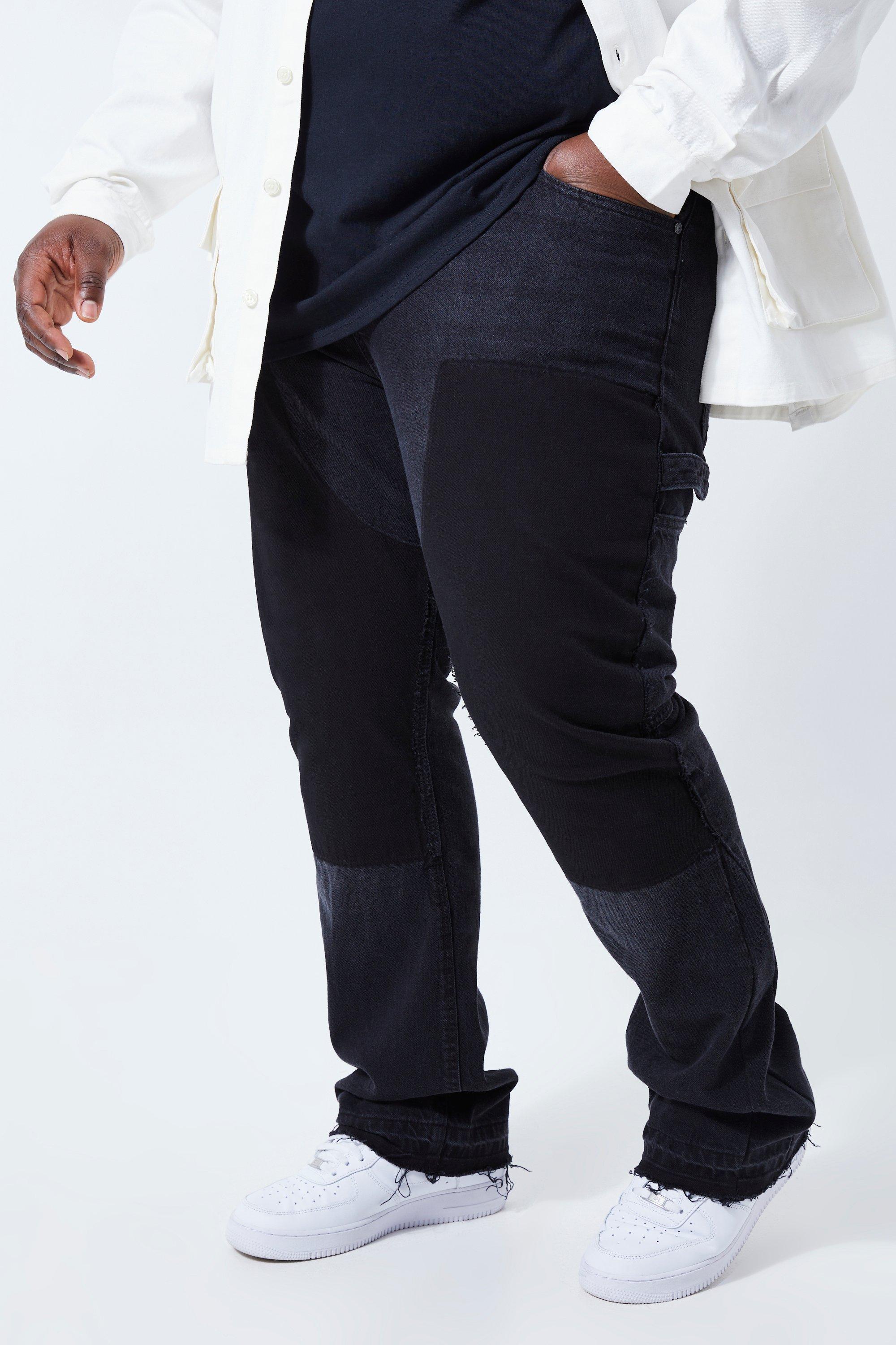 BoohooMAN Plus Slim Flare Carpenter Gusset Jeans in Blue for Men Lyst