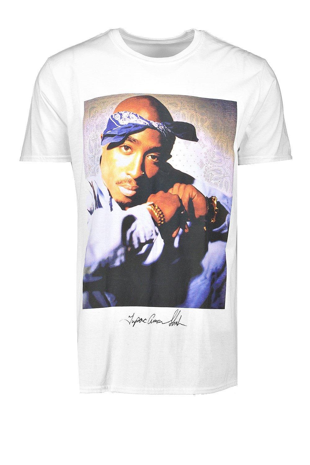 BoohooMAN Denim Oversized Tupac Bandana 