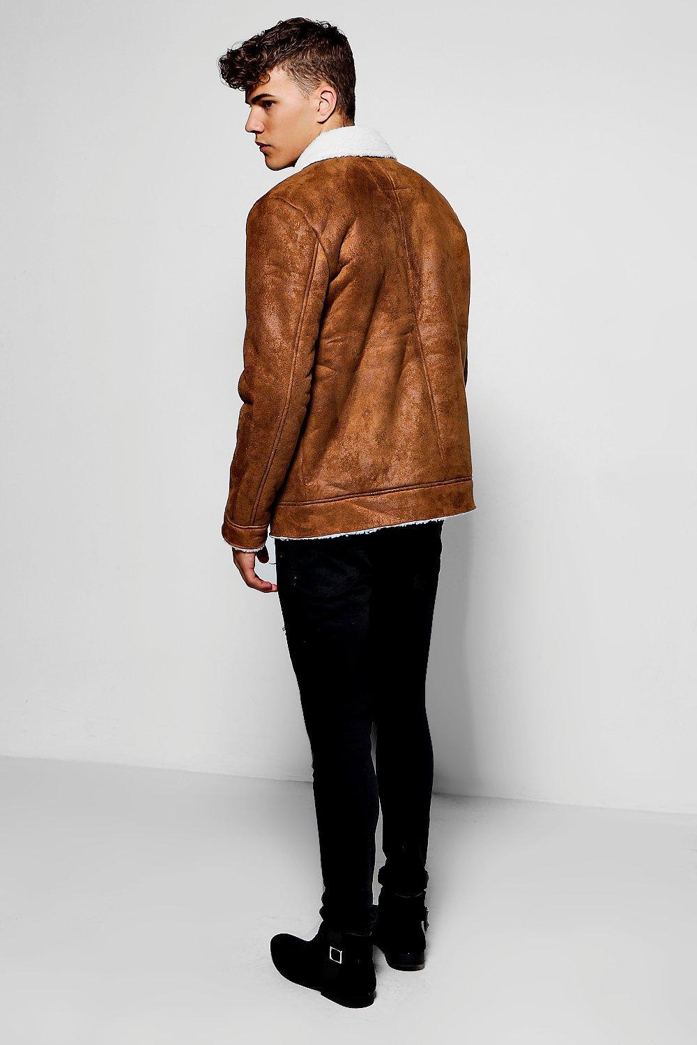 suede borg jacket mens