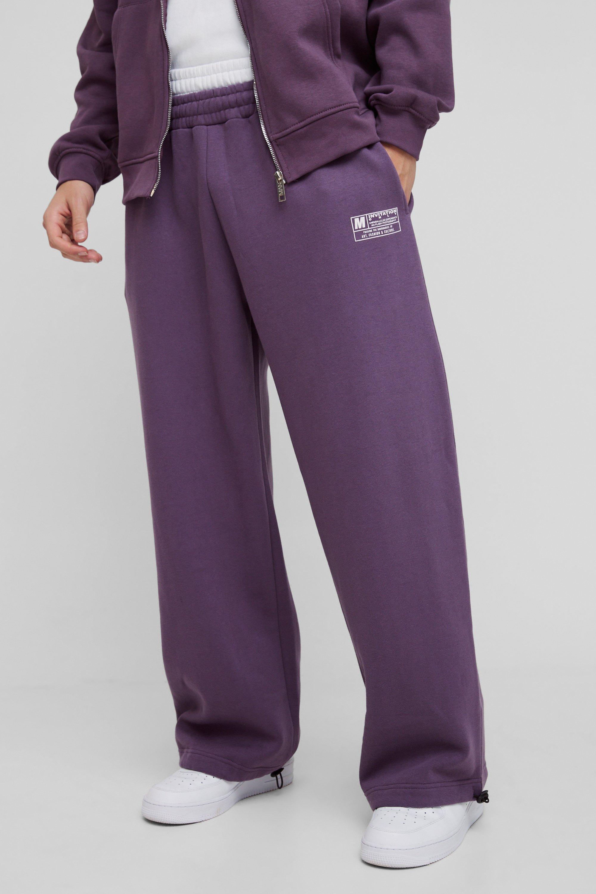 Purple track pants womens hot sale