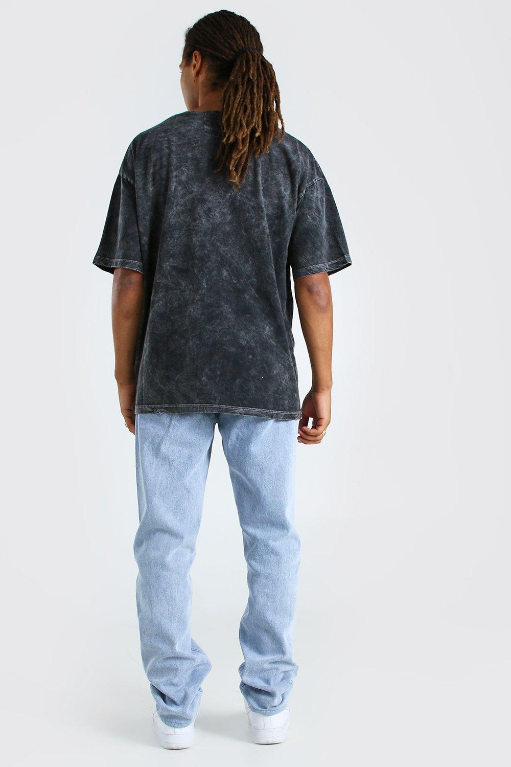 acid wash t shirt mens