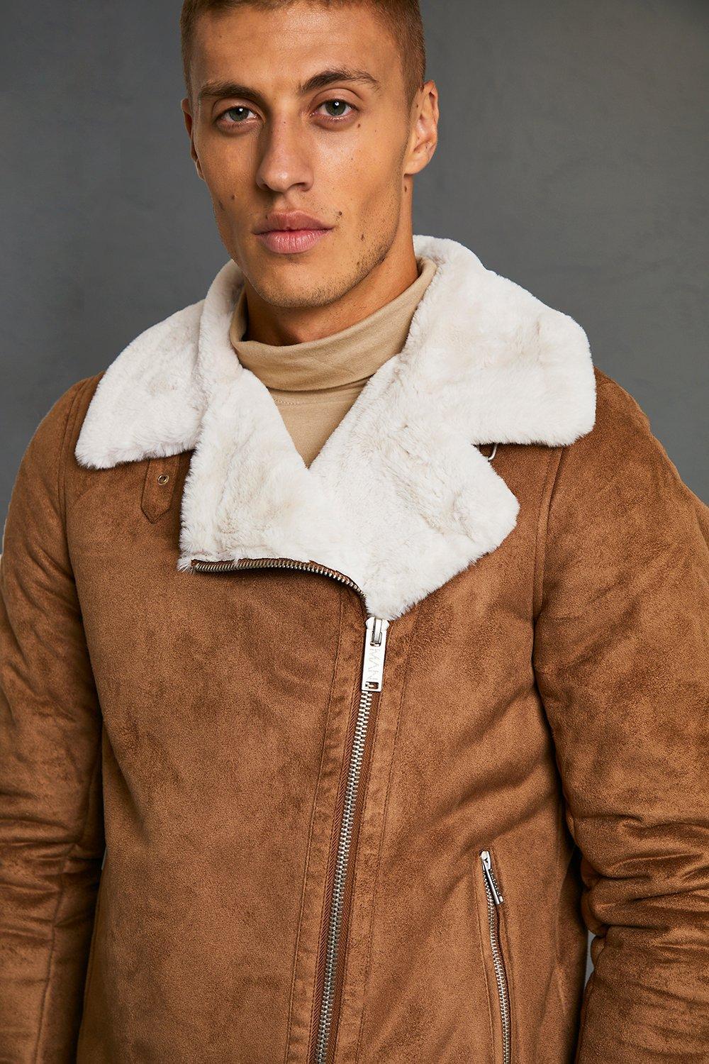 faux fur lined jacket