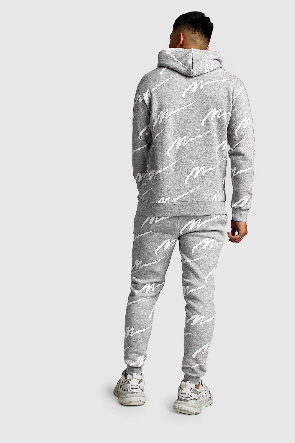 boohooman man printed tracksuit