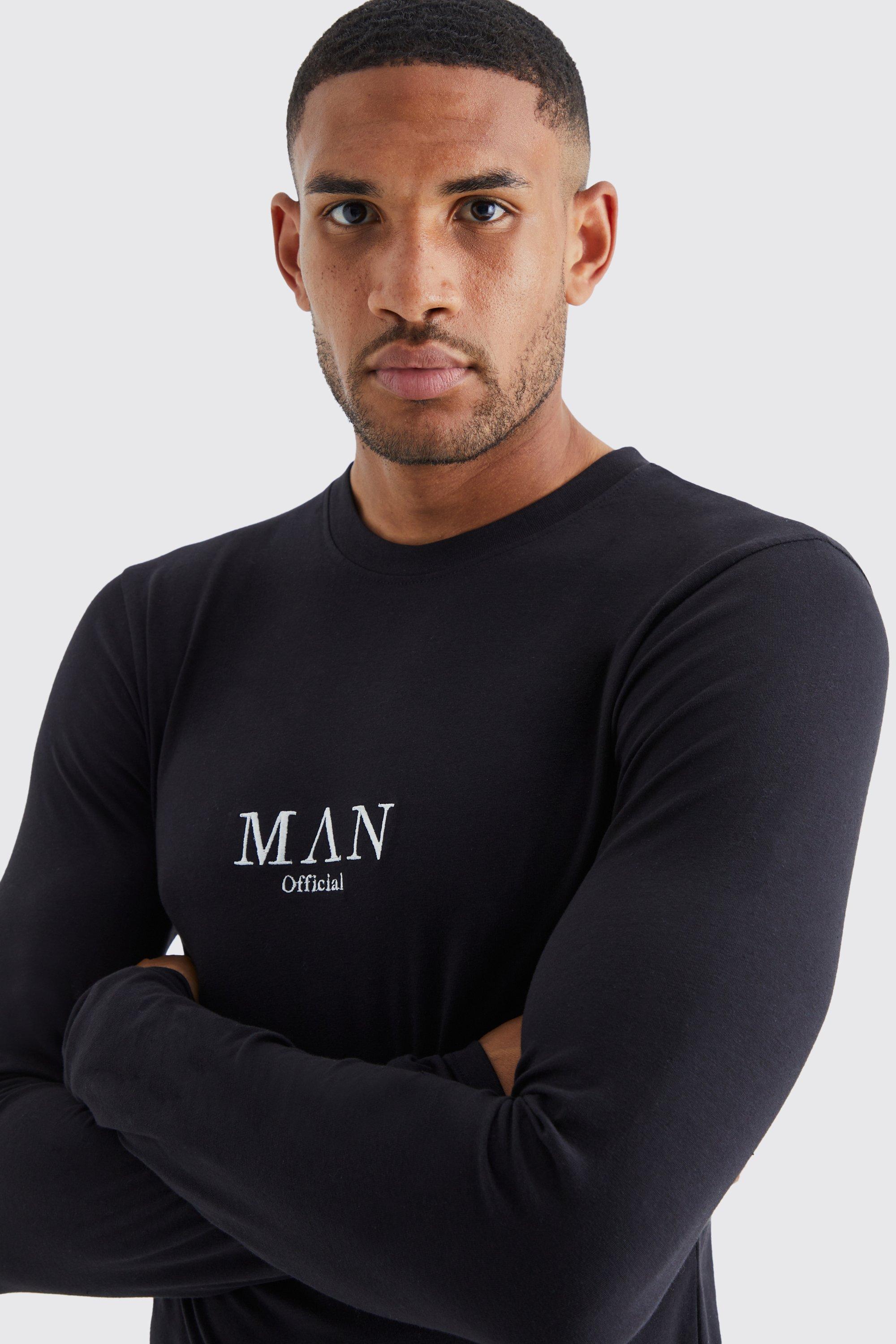 BoohooMAN Tall Man Muscle Fit Long Sleeve T-shirt in Blue for Men | Lyst UK
