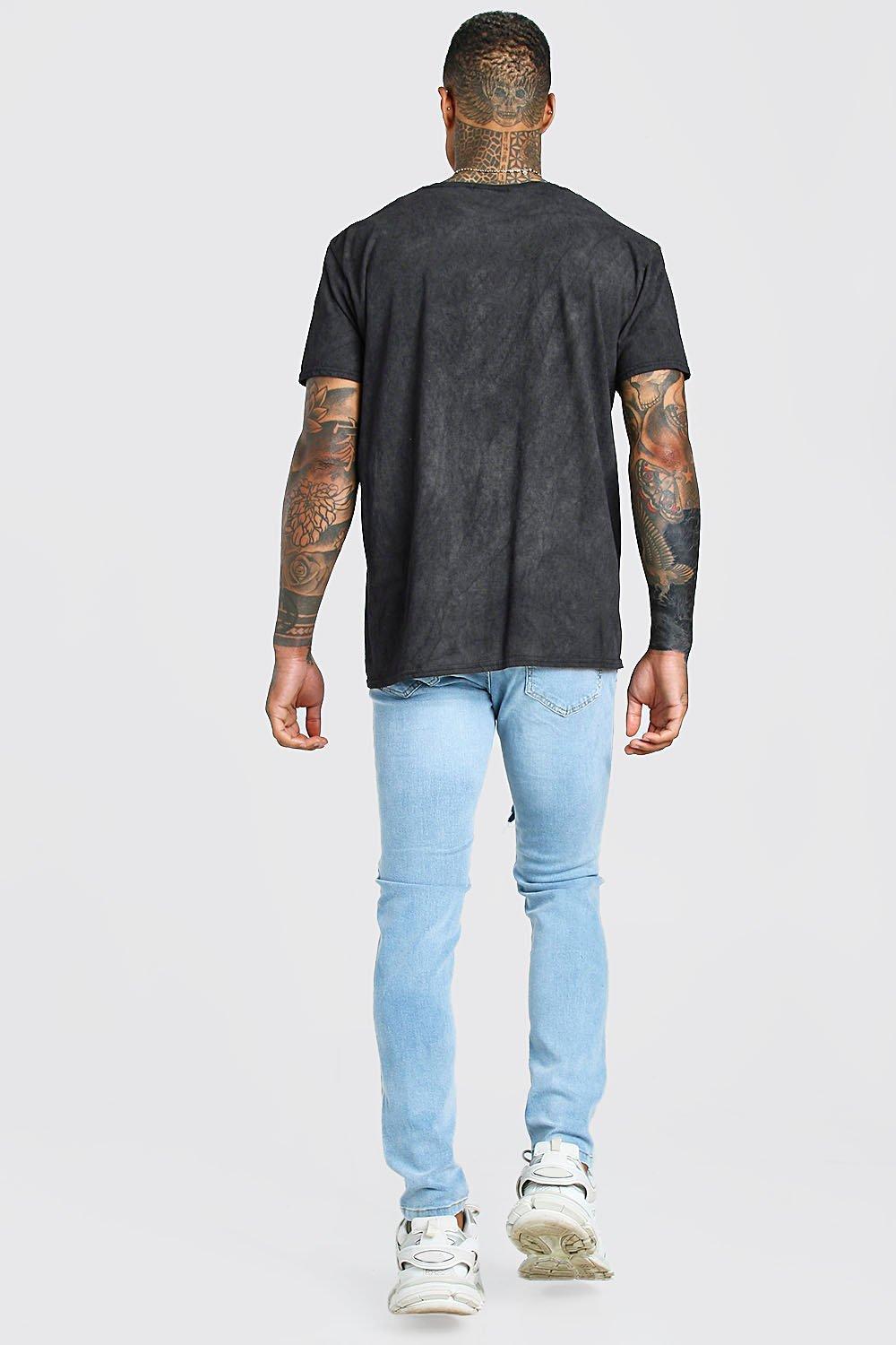 BoohooMAN Denim Super Skinny Jeans With 