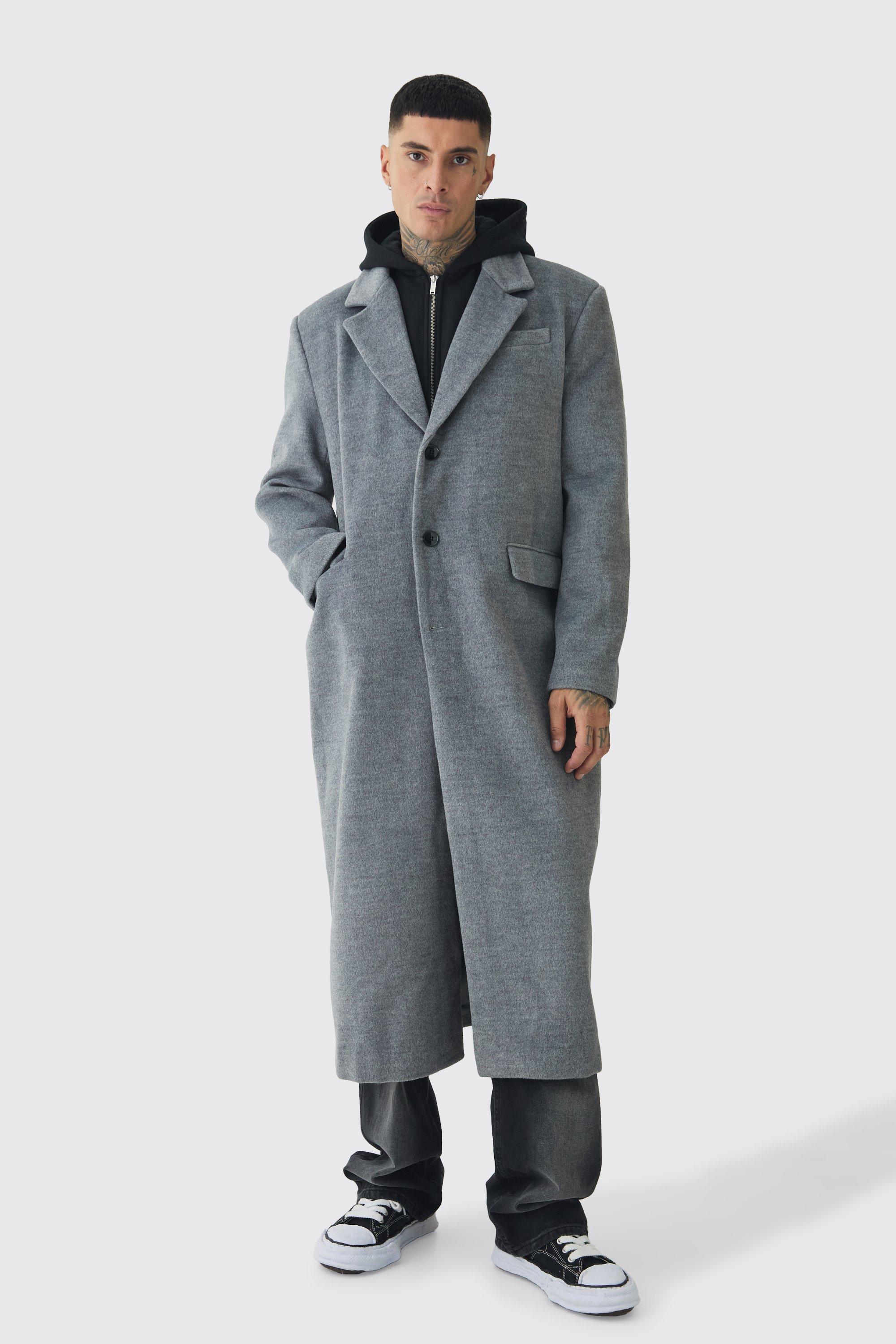 TOPMAN recognized Oversized Belted Wool Coat