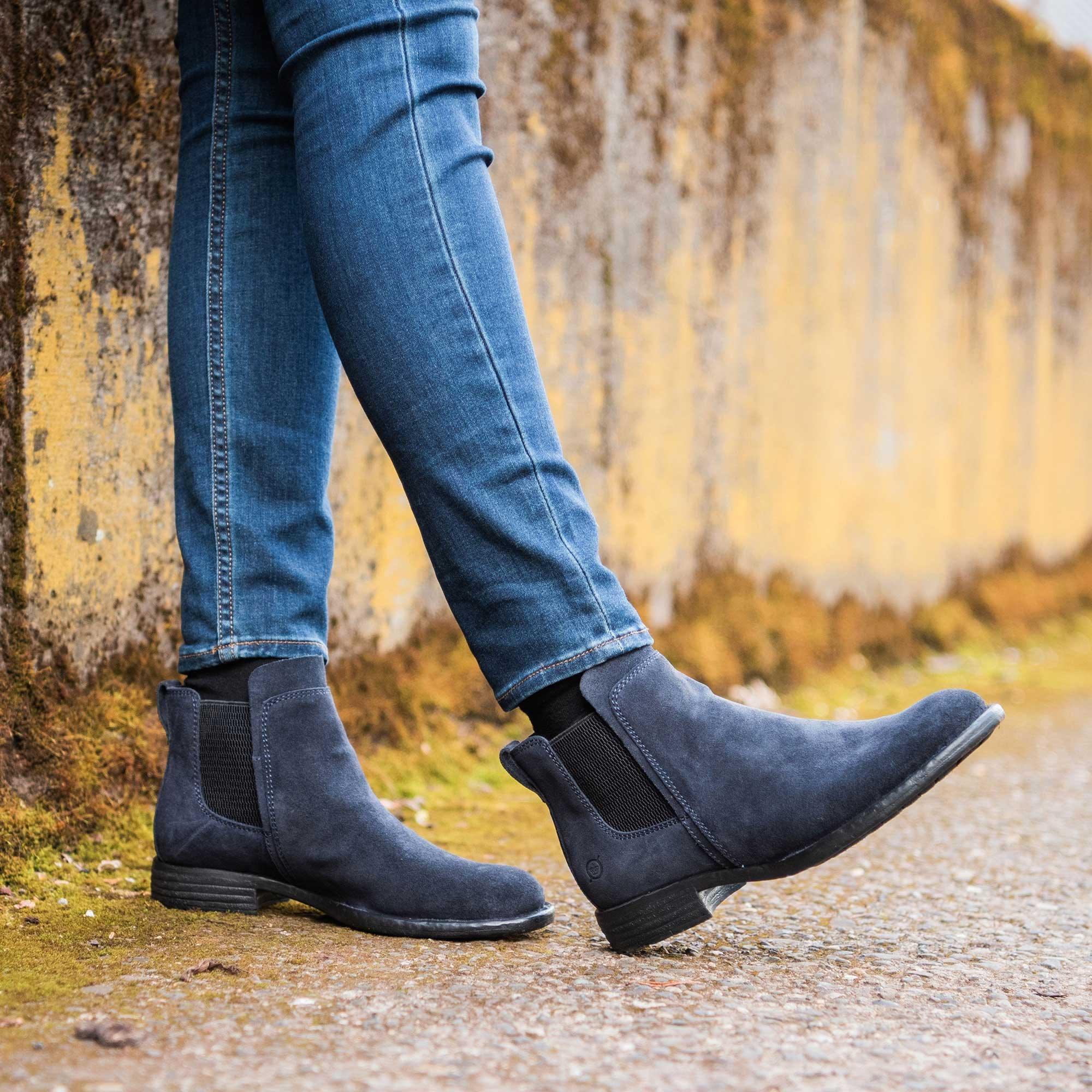 born navy boots