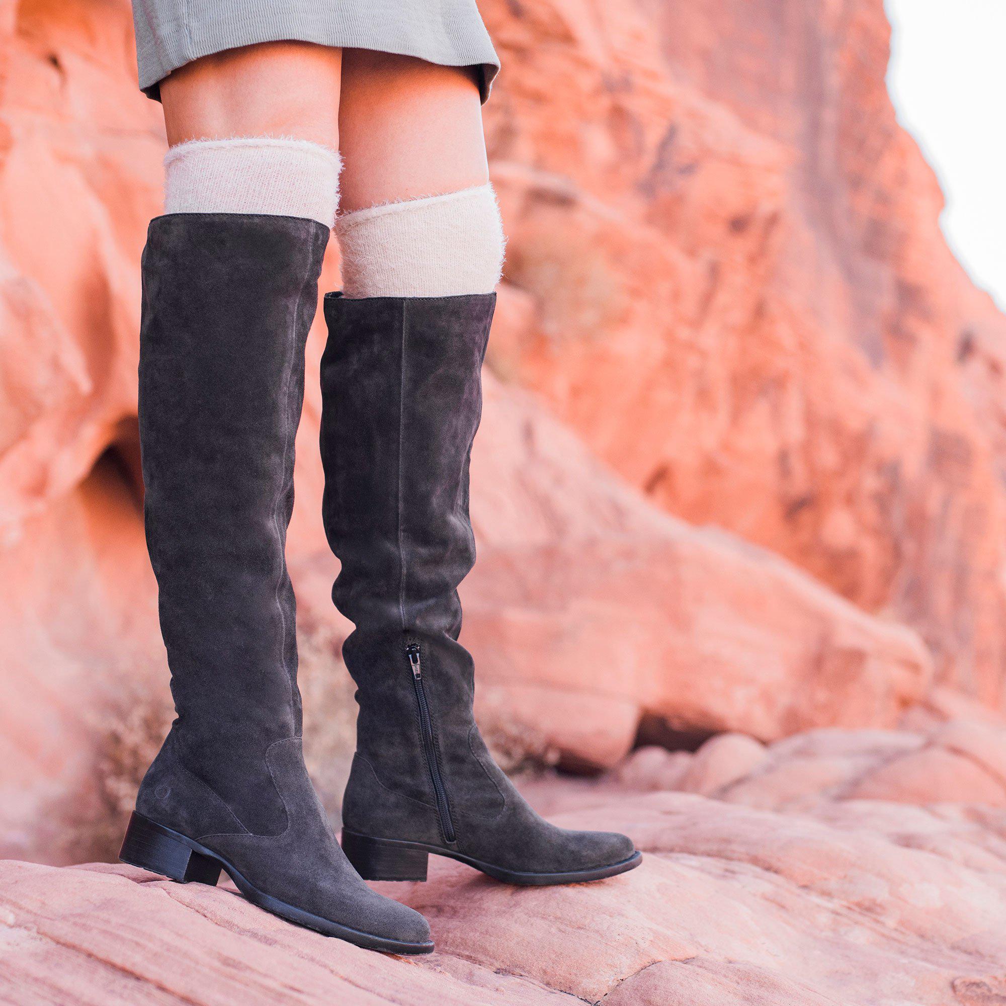 born cricket tall suede boots