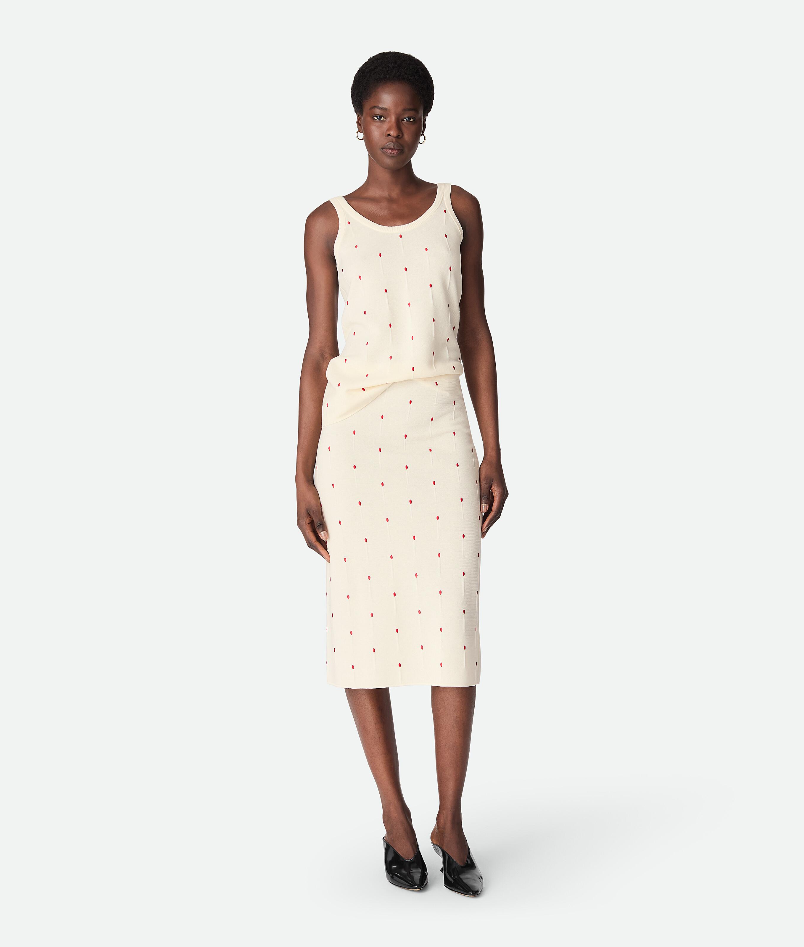 【関税&送料込】Bottega Veneta Embroidered Cotton Blend Skir Bottega Veneta Cotton Embroidered Matches Skirt in Natural